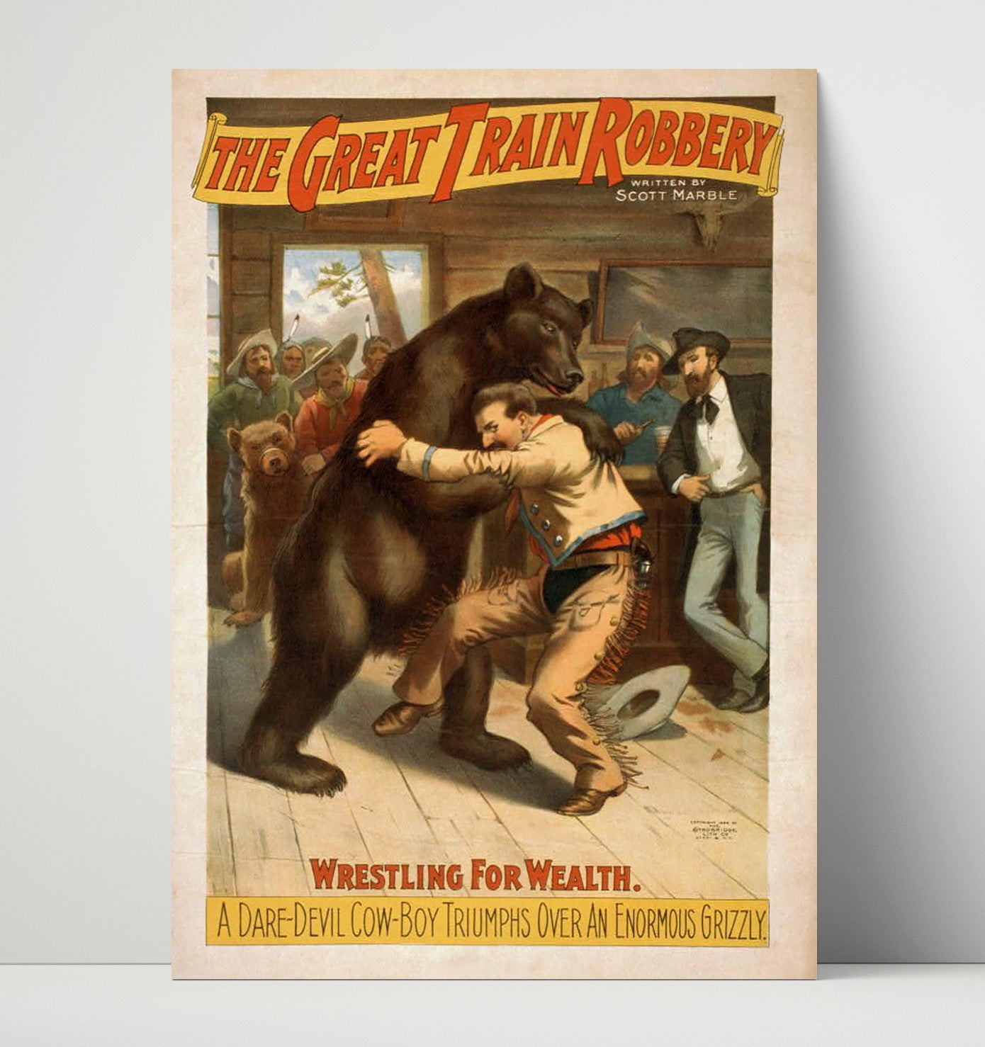 The Great Train Robbery Wrestling for Wealth - Classic Stage Production - Theater Poster - 16x20 Unframed Print