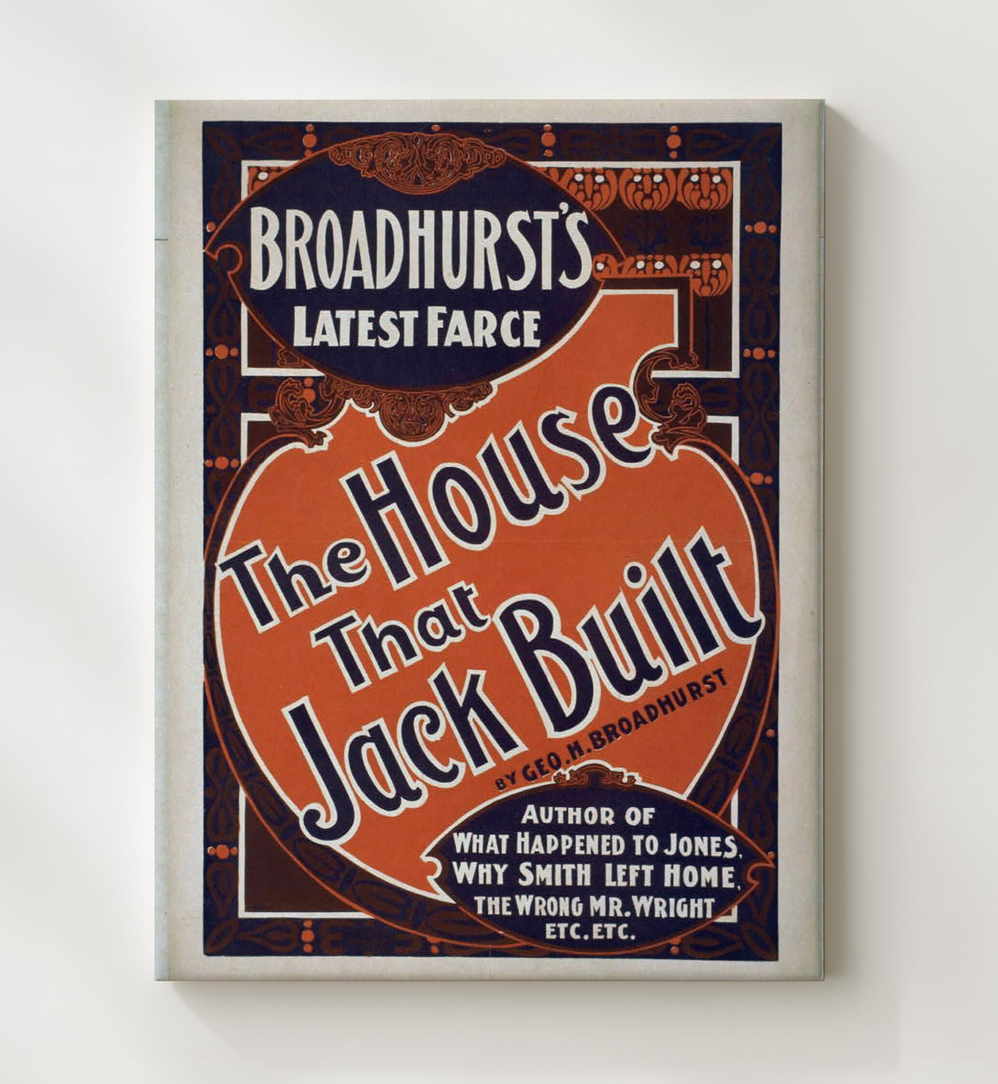 The House That Jack Built - Classic Stage Production - Theater Poster - 20x24 Canvas