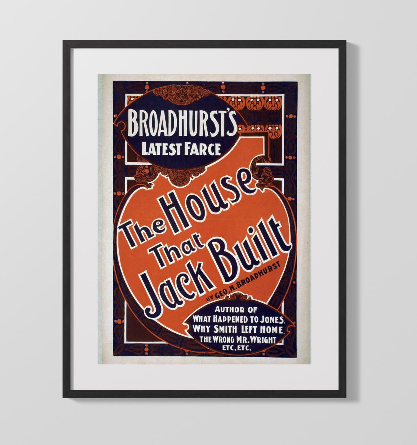The House That Jack Built - Classic Stage Production - Theater Poster - 16x20 Gallery Frame