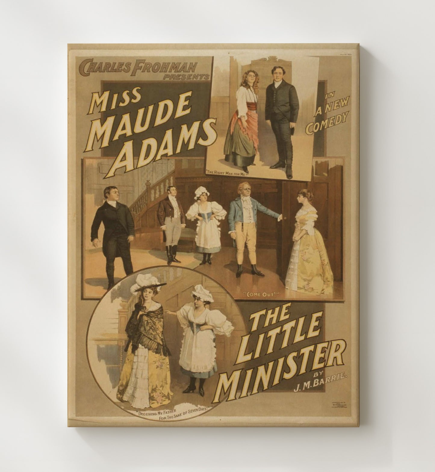 The Little Minister - Classic Stage Production - Theater Poster - 20x24 Canvas