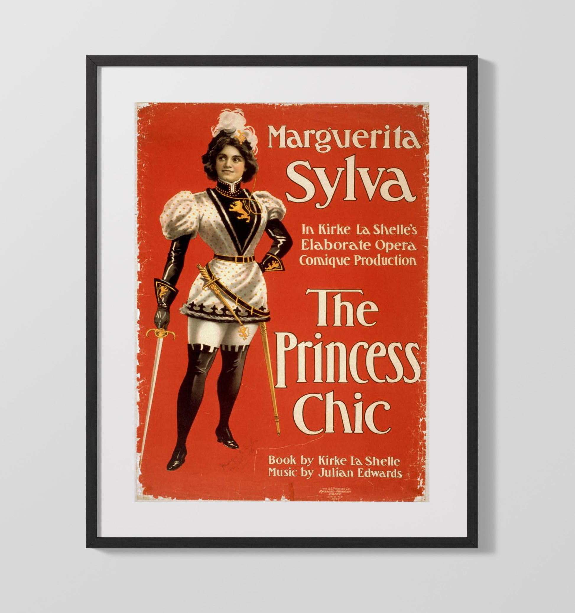 The Princess Chic - Classic Stage Production - Theater Poster - 16x20 Gallery Frame