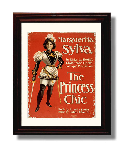 The Princess Chic - Classic Stage Production - Theater Poster - 8x10 Beveled Frame