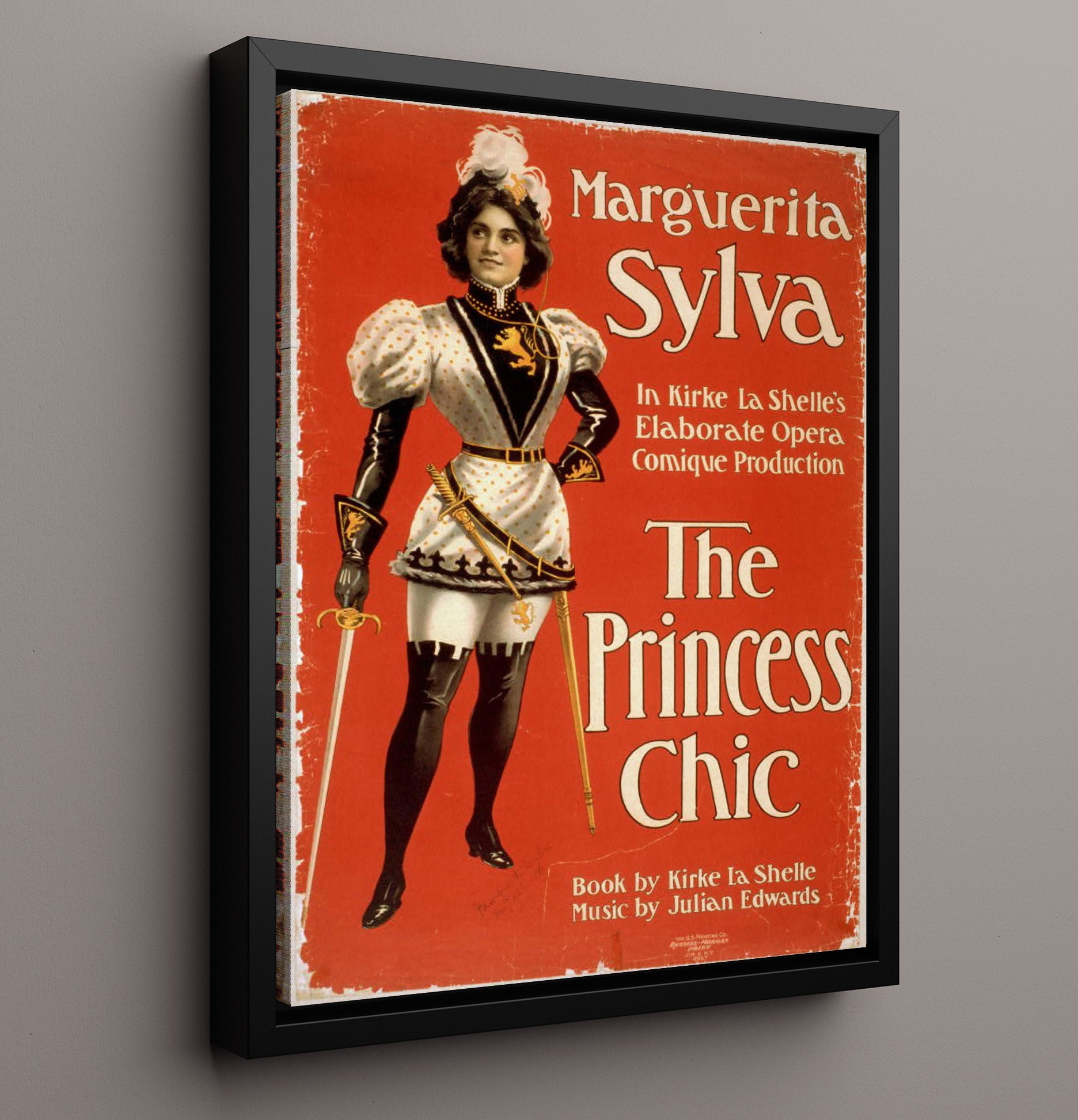 The Princess Chic - Classic Stage Production - Theater Poster - 16x20 Framed Canvas