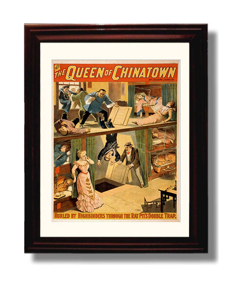 The Queen of Chinatown - Classic Stage Production - Theater Poster - 8x10 Beveled Frame