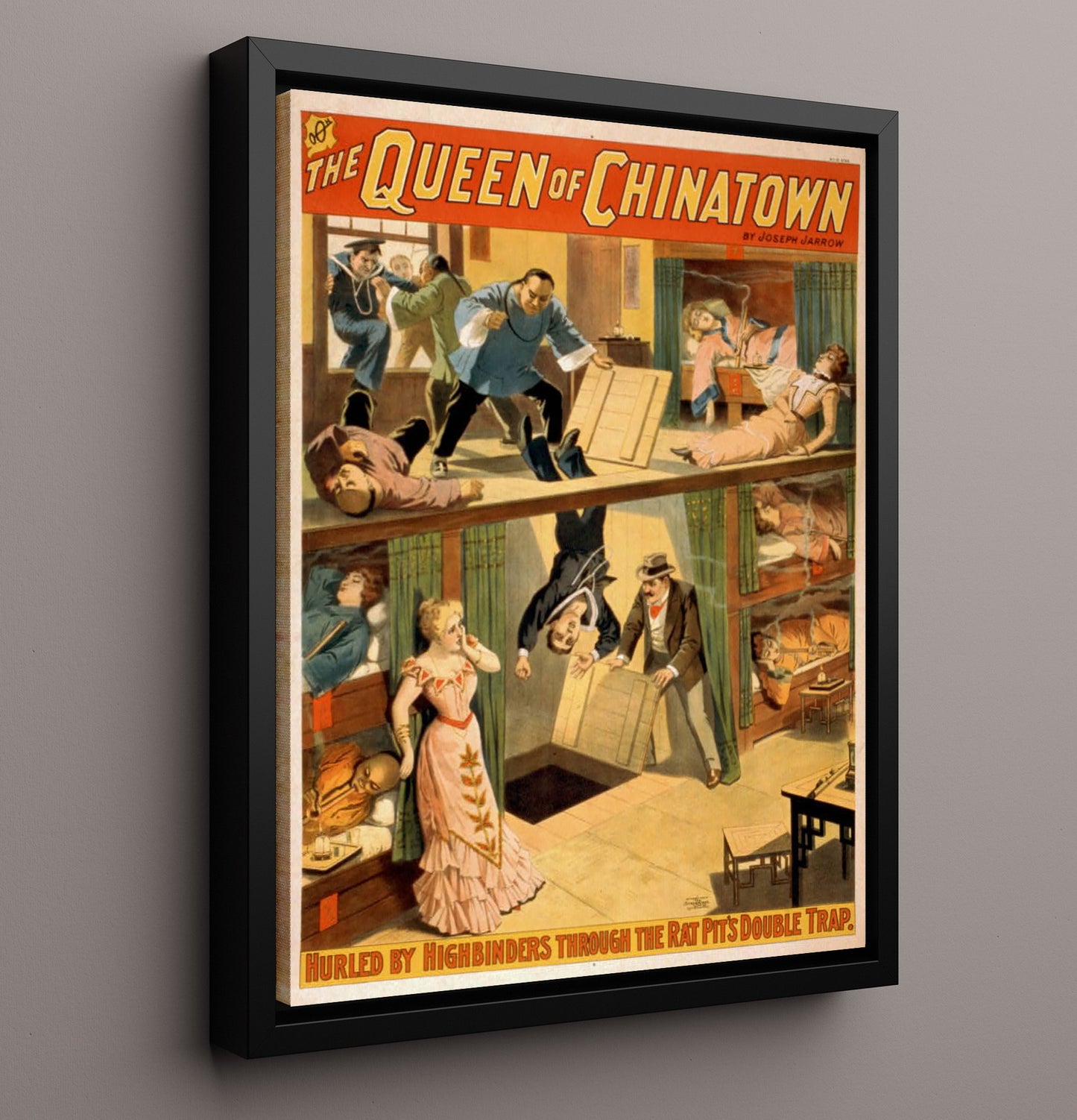The Queen of Chinatown - Classic Stage Production - Theater Poster - 16x20 Framed Canvas