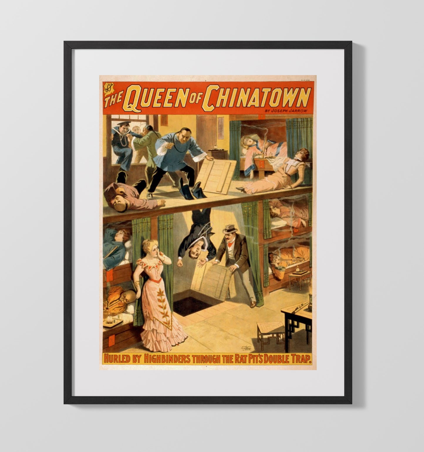 The Queen of Chinatown - Classic Stage Production - Theater Poster - 16x20 Gallery Frame