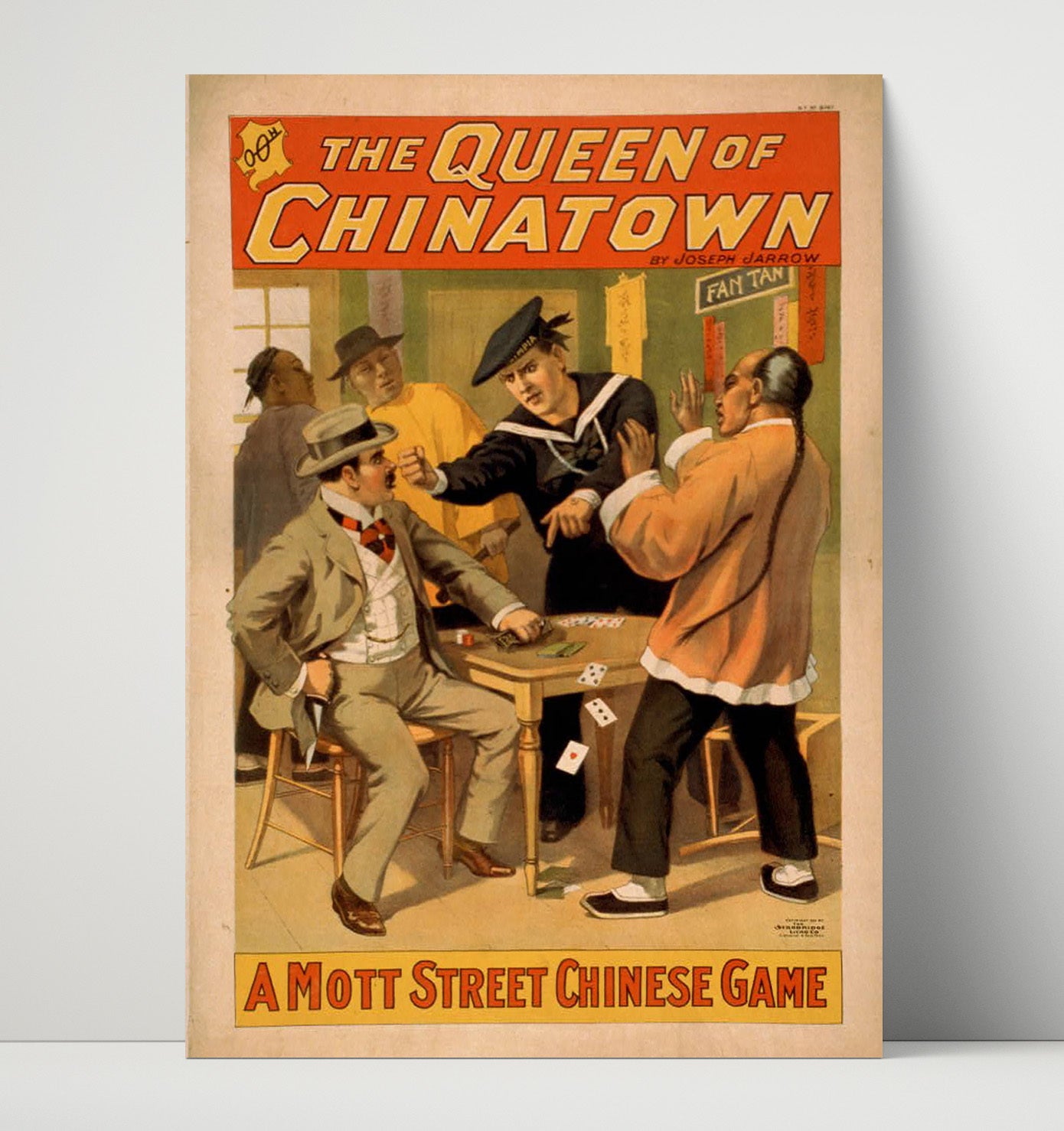 The Queen of Chinatown Game - Classic Stage Production - Theater Poster - 16x20 Unframed Print