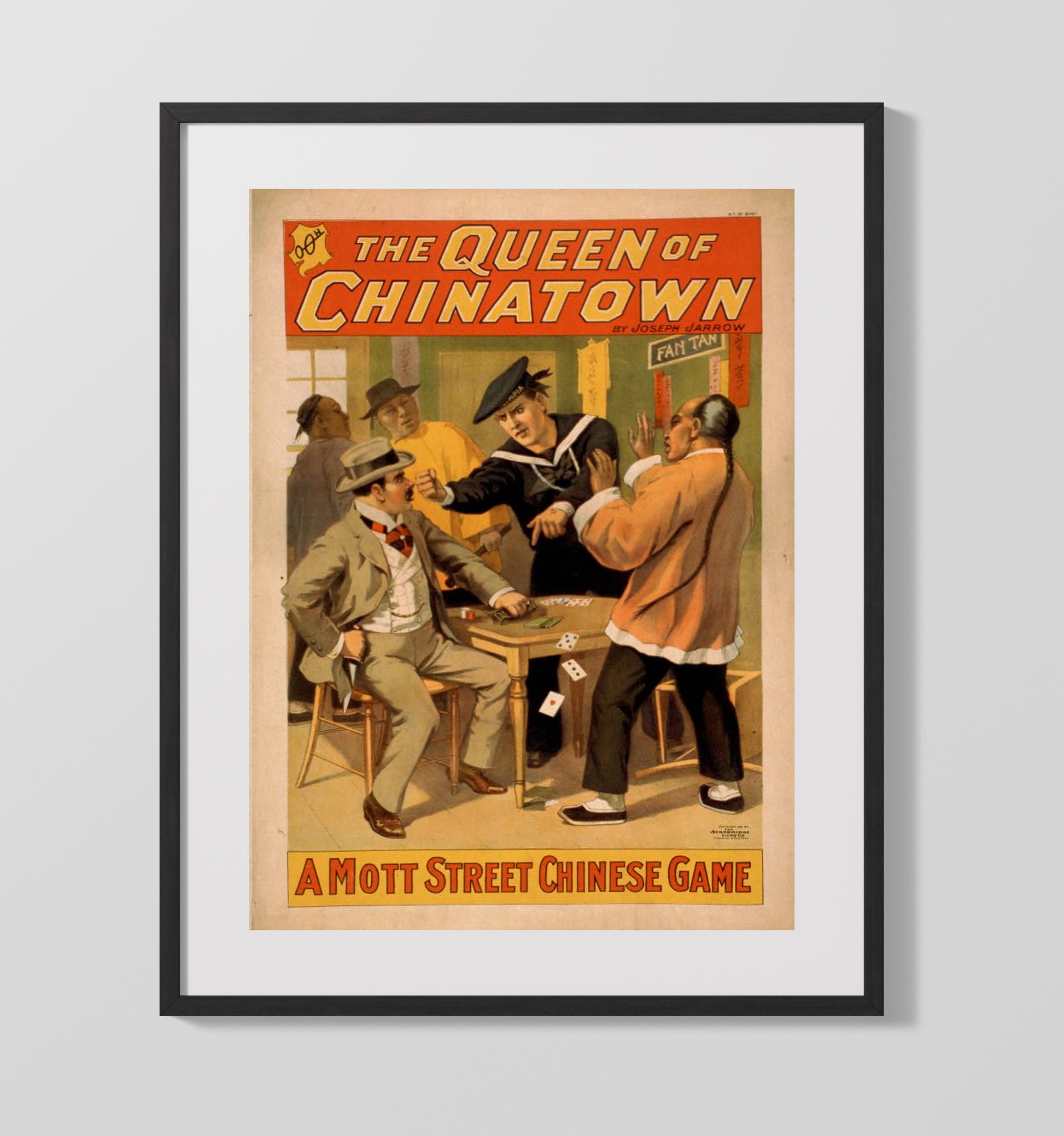 The Queen of Chinatown Game - Classic Stage Production - Theater Poster - 16x20 Gallery Frame