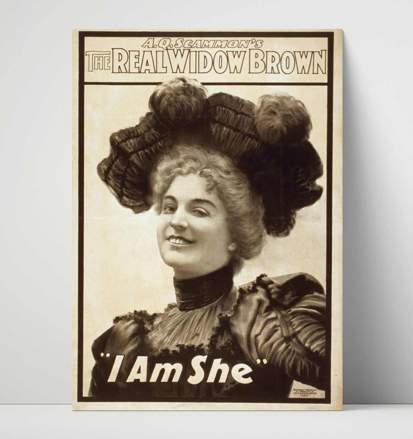 The Real Widow Brown - I Am She - Theater Poster - 16x20 Unframed Print