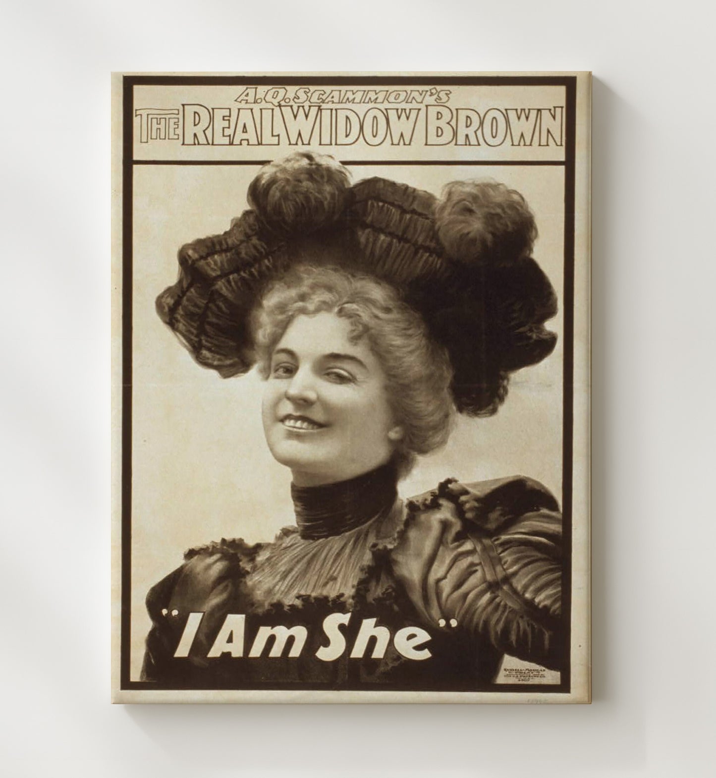 The Real Widow Brown - I Am She - Theater Poster - 20x24 Canvas