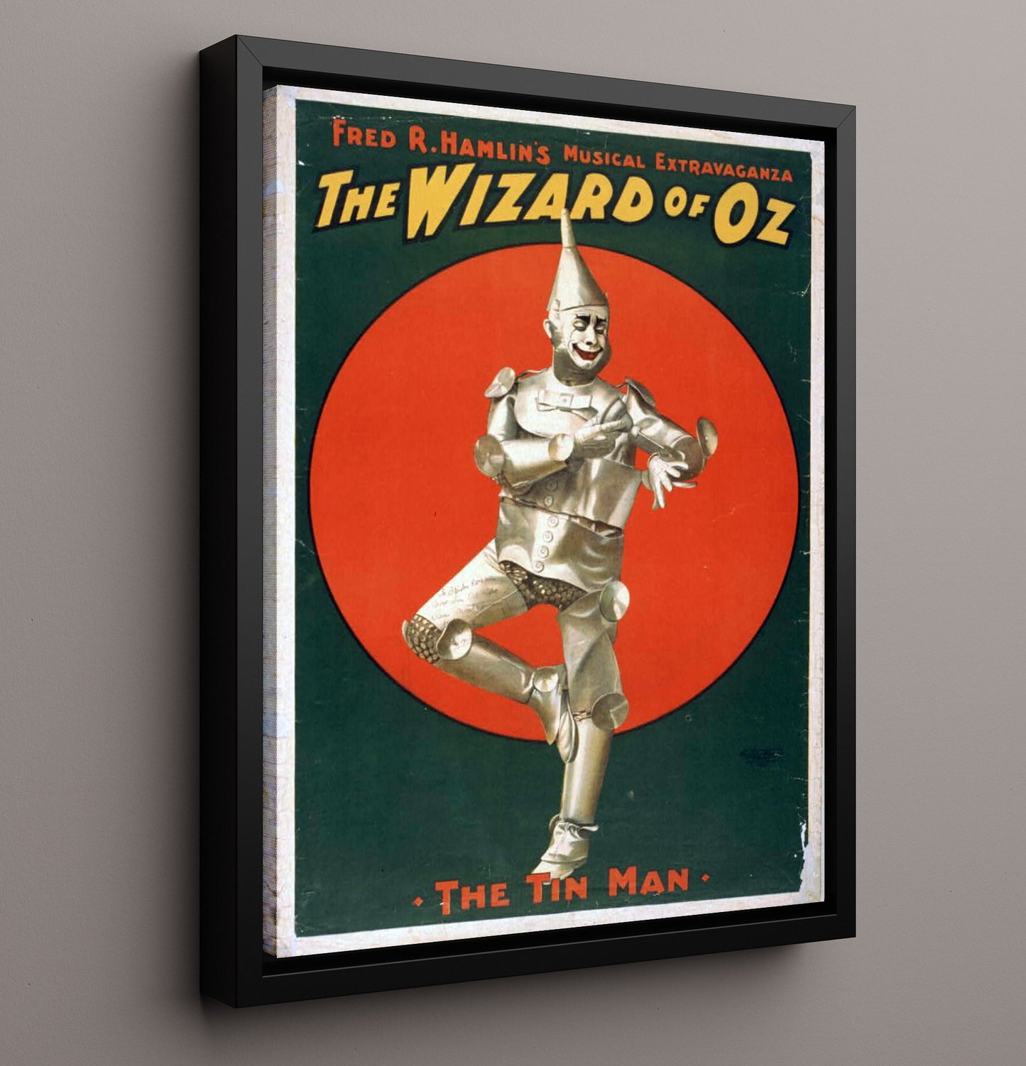 The Wizard of Oz the Tin Man - Classic Stage Production - Theater Poster - 16x20 Framed Canvas
