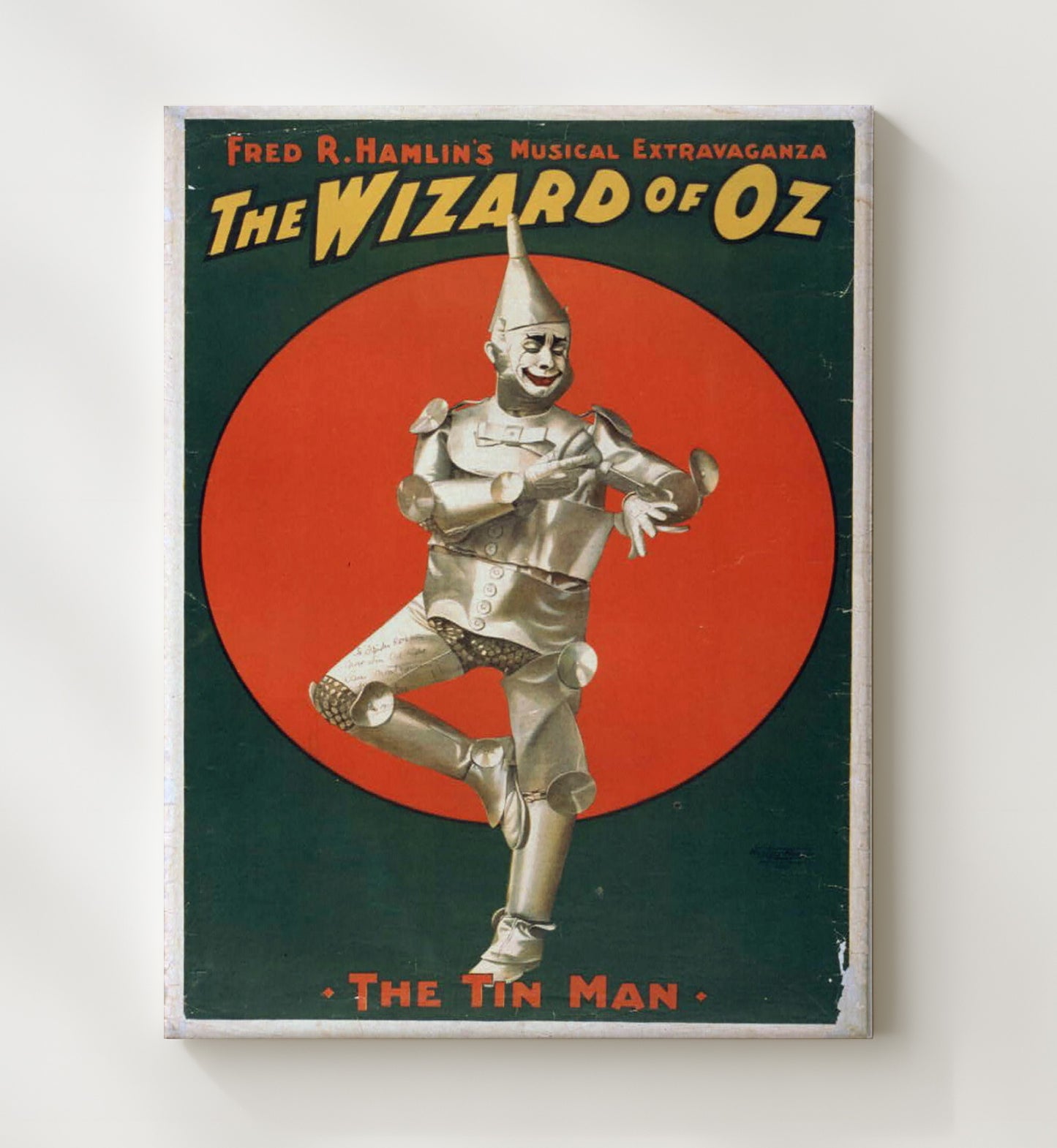 The Wizard of Oz the Tin Man - Classic Stage Production - Theater Poster - 20x24 Canvas