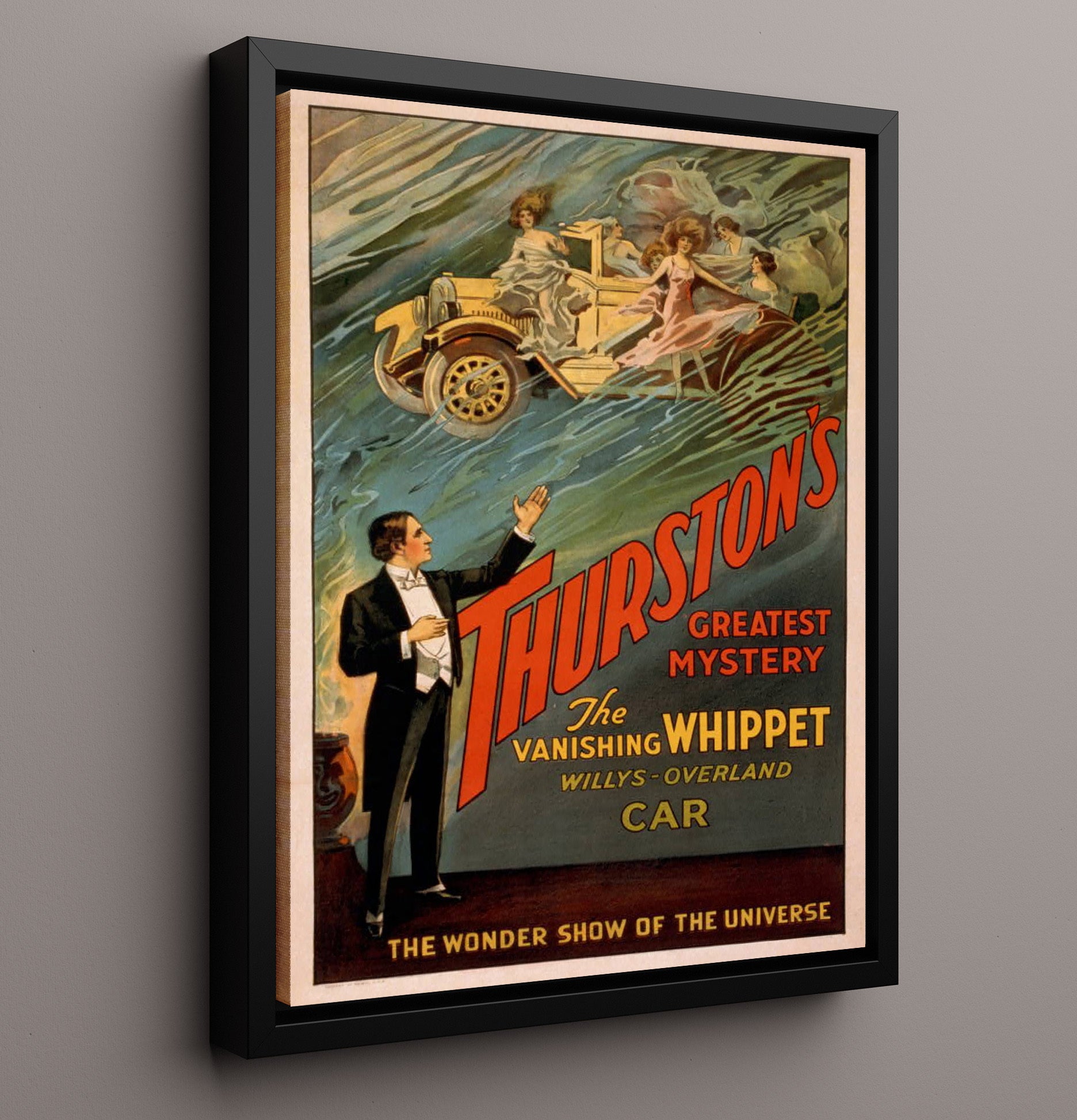 Thurstons Greatest Mystery - Classic Stage Production - Theater Poster - 16x20 Framed Canvas