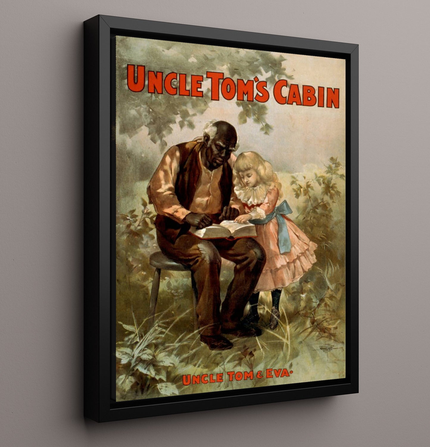 Uncle Tom and Eva - Classic Stage Production - Theater Poster - 16x20 Framed Canvas