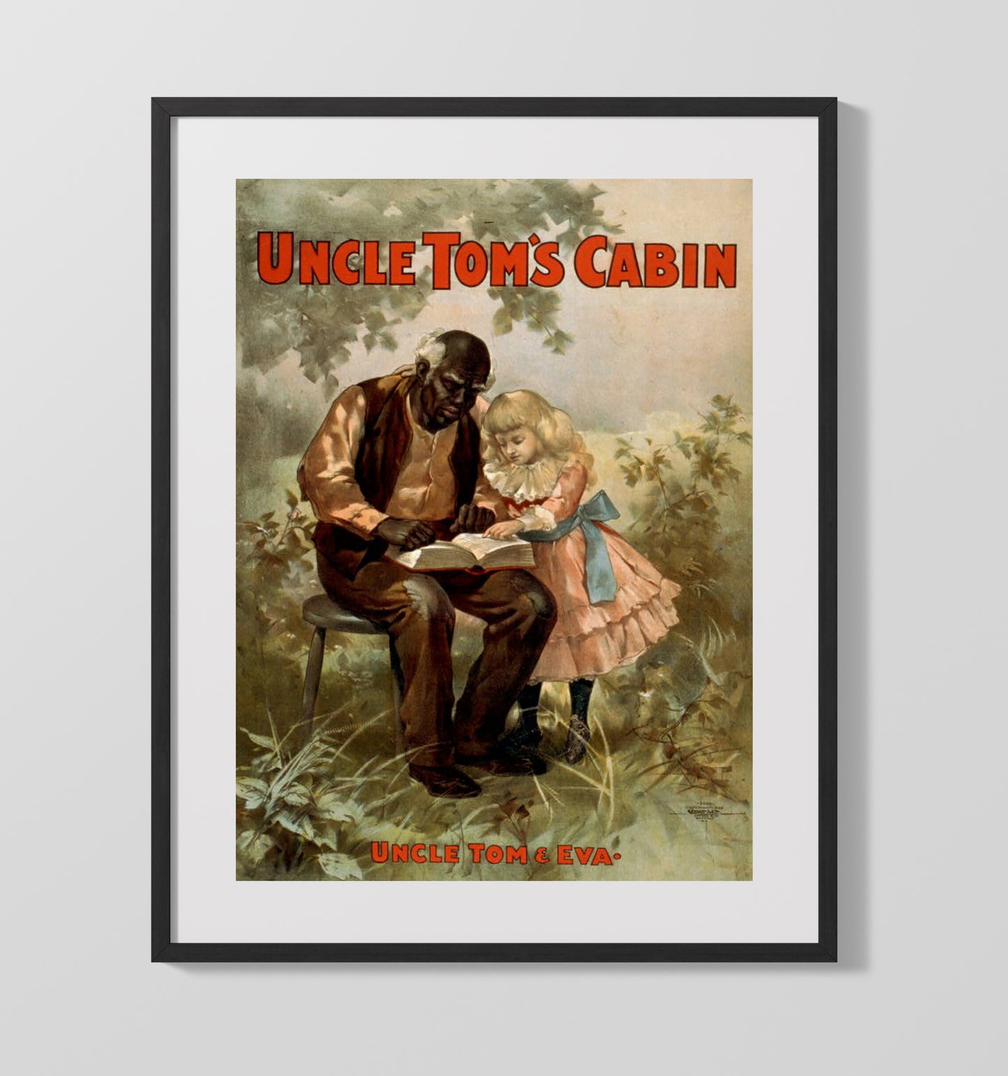 Uncle Tom and Eva - Classic Stage Production - Theater Poster - 16x20 Gallery Frame