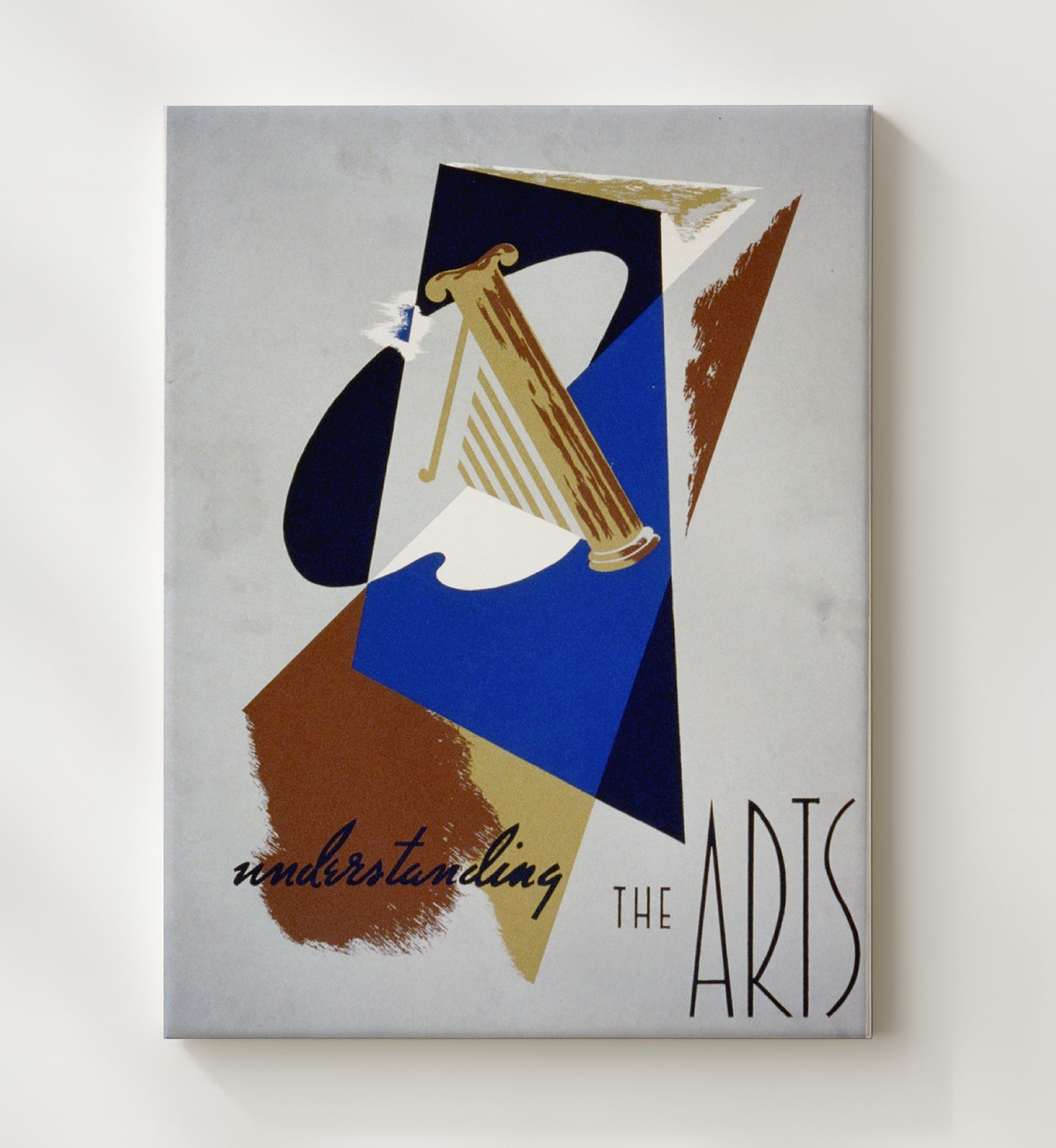 Understanding the Arts - Abstract Harp Design - Theater Poster - 20x24 Canvas