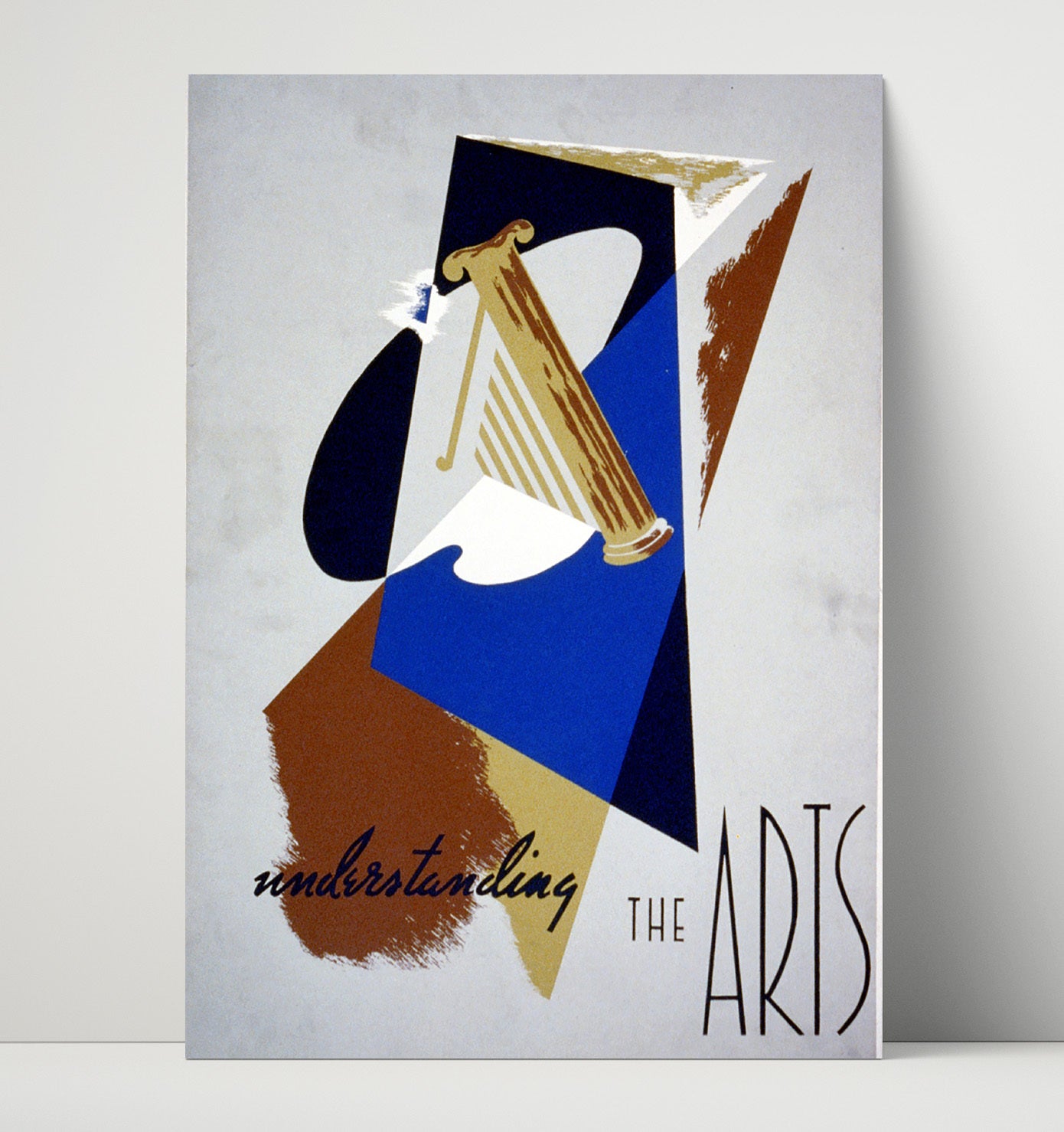 Understanding the Arts - Abstract Harp Design - Theater Poster - 16x20 Unframed Print
