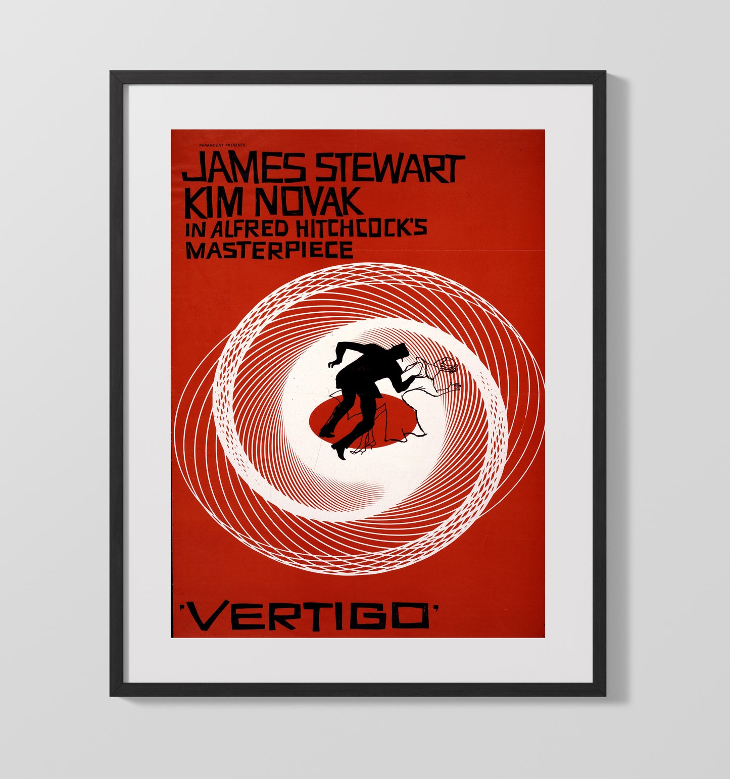 Vertigo - Alfred Hitchcock Masterpiece - Theater Poster - 16x20 Gallery Frame