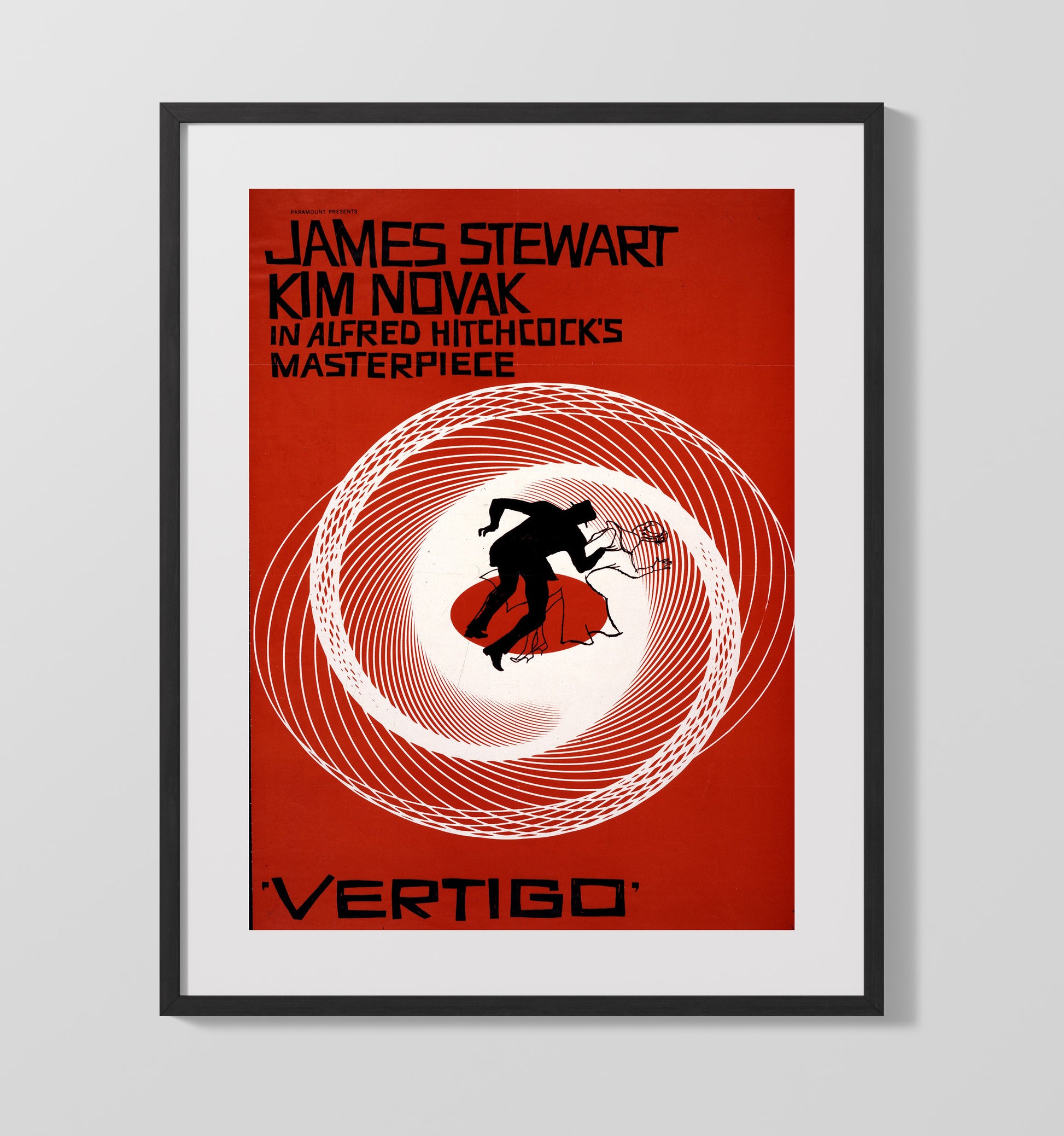 Vertigo - Alfred Hitchcock Masterpiece - Theater Poster - 16x20 Gallery Frame