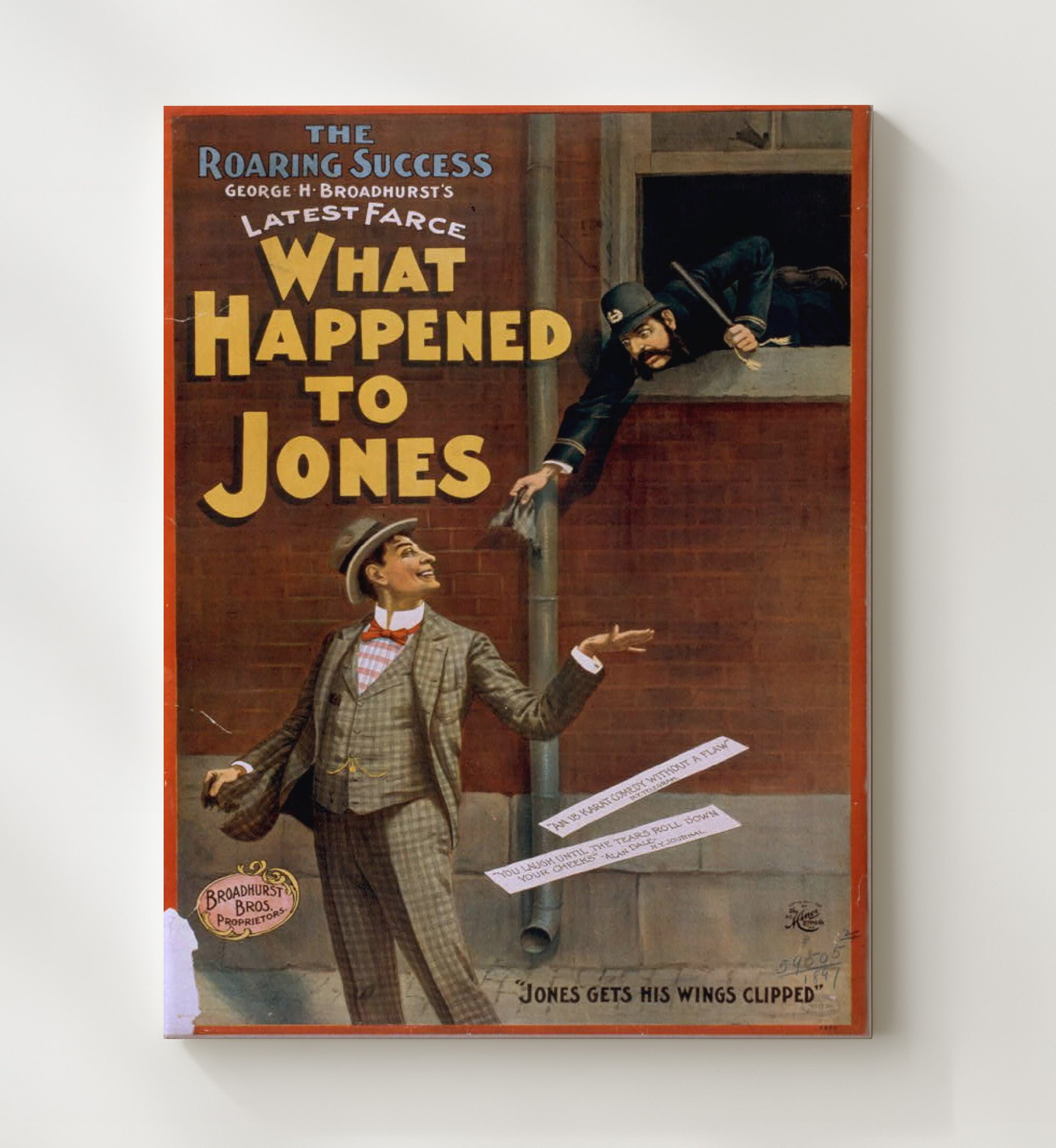 What Happened to Jones - Classic Stage Production - Theater Poster - 20x24 Canvas
