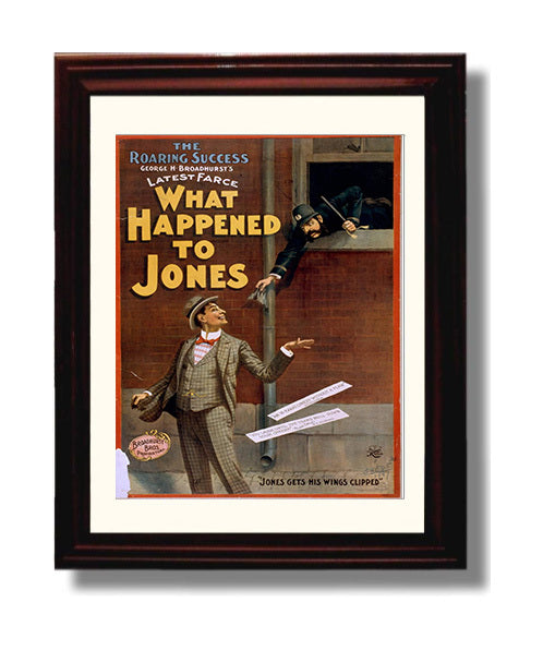 What Happened to Jones - Classic Stage Production - Theater Poster - 8x10 Beveled Frame