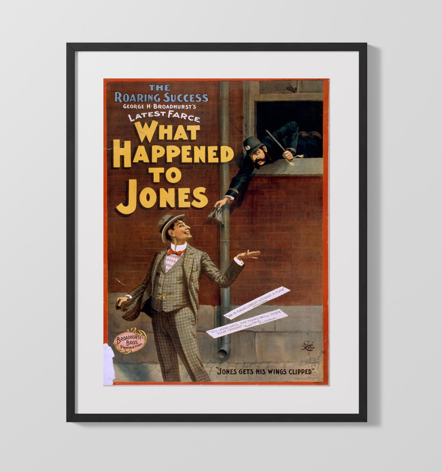 What Happened to Jones - Classic Stage Production - Theater Poster - 16x20 Gallery Frame
