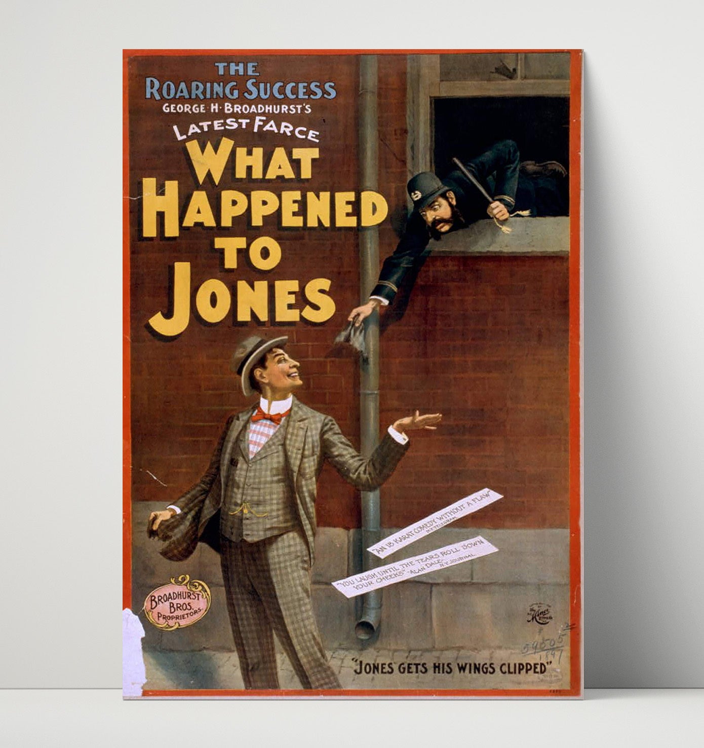 What Happened to Jones - Classic Stage Production - Theater Poster - 16x20 Unframed Print