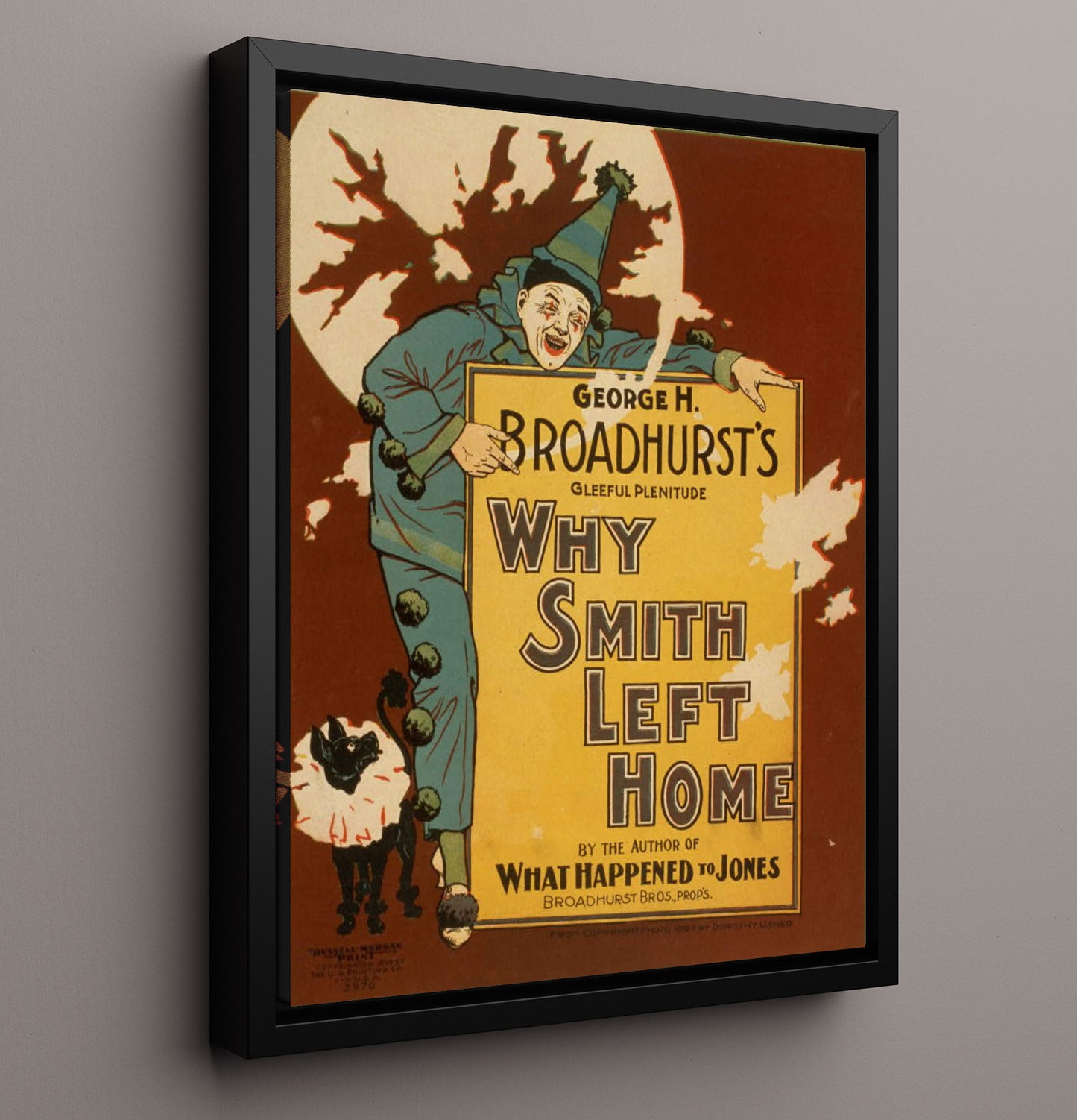 Why Smith Left Home - Classic Stage Production - Theater Poster - 16x20 Framed Canvas