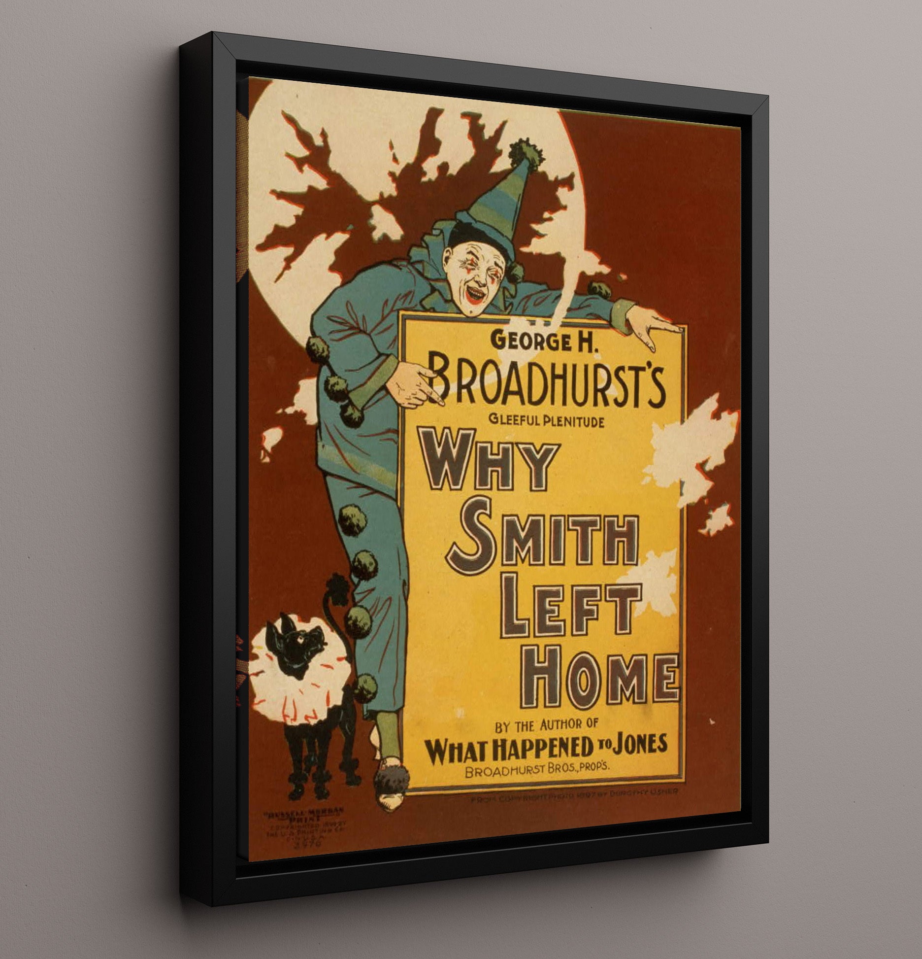 Why Smith Left Home - Classic Stage Production - Theater Poster - 16x20 Framed Canvas