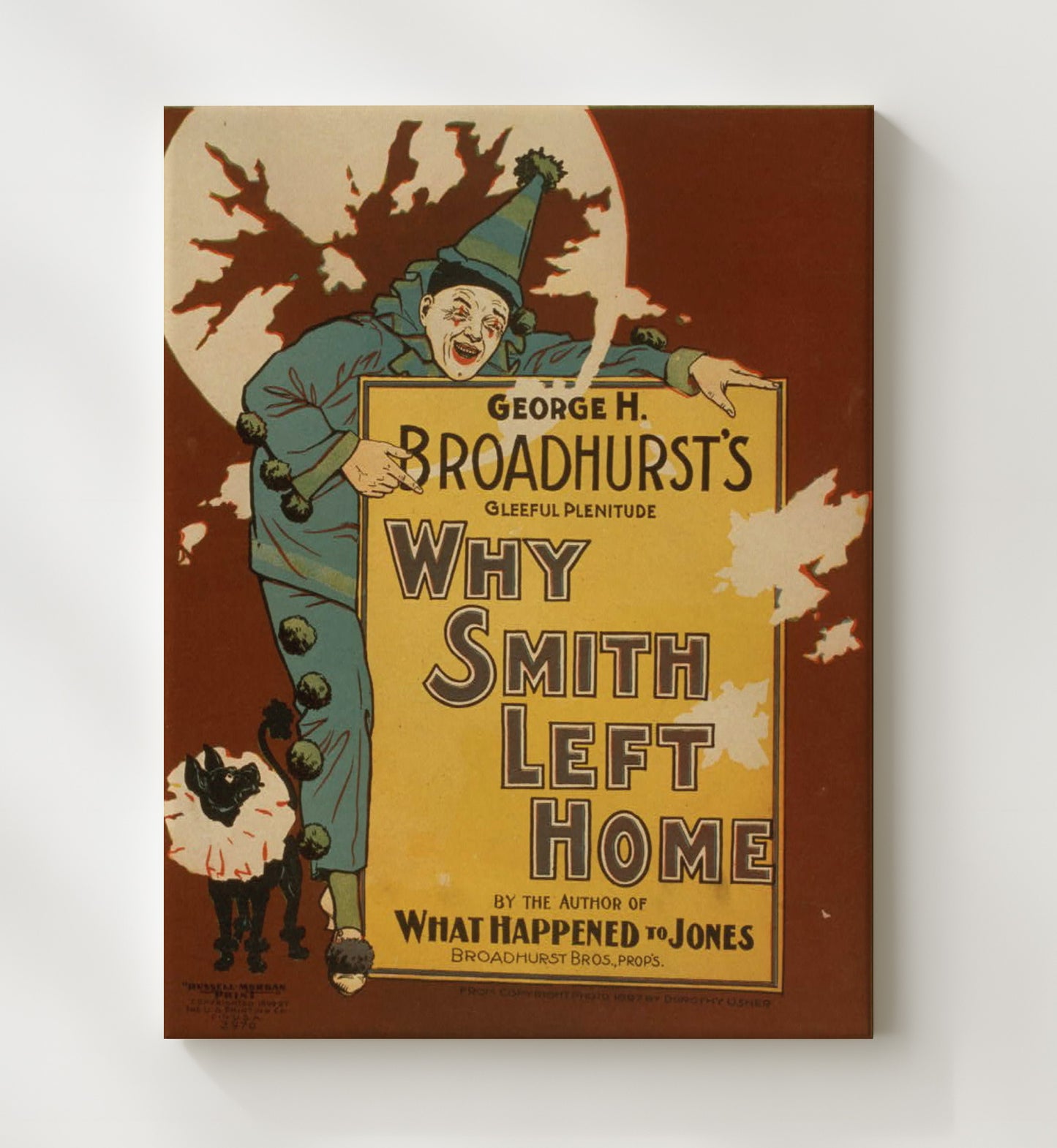Why Smith Left Home - Classic Stage Production - Theater Poster - 20x24 Canvas