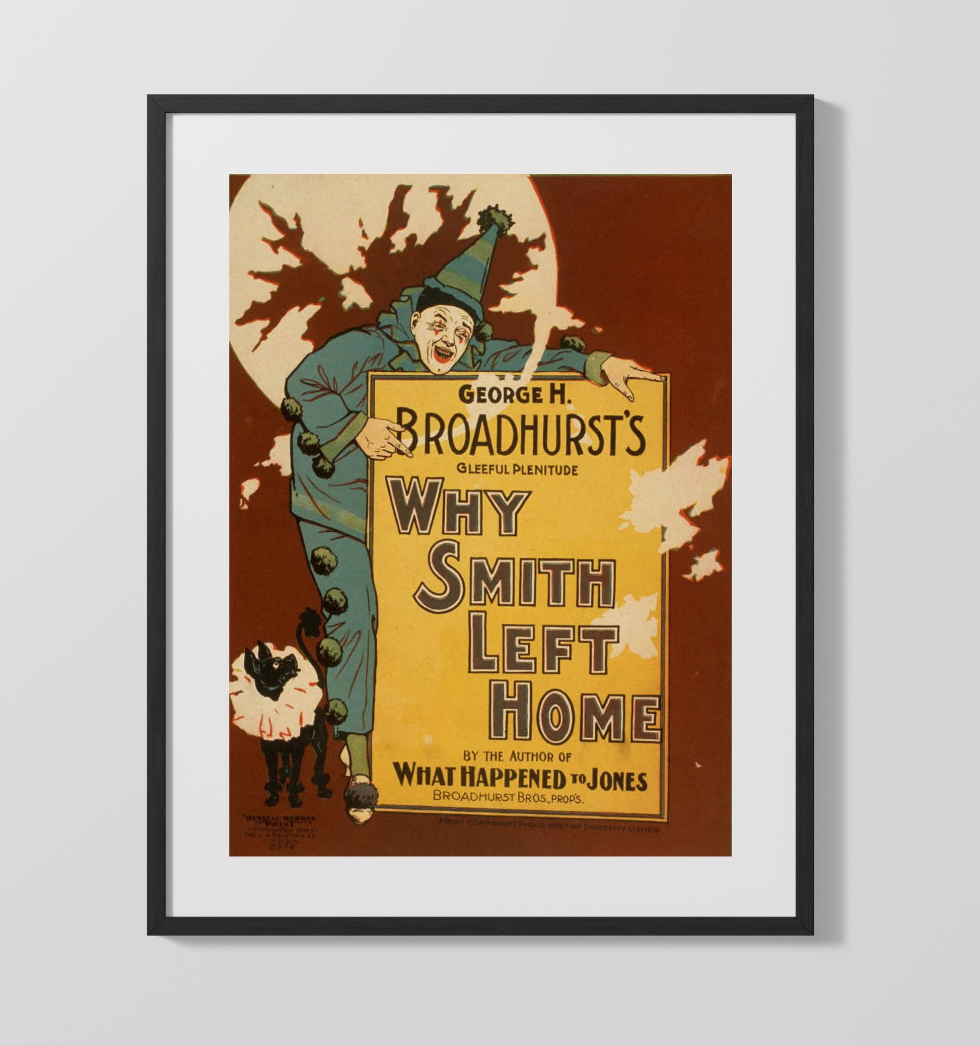 Why Smith Left Home - Classic Stage Production - Theater Poster - 16x20 Gallery Frame