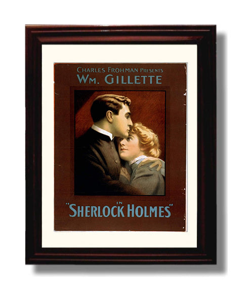 Wm Gillette Sherlock Holmes - Classic Stage Production - Theater Poster - 8x10 Beveled Frame