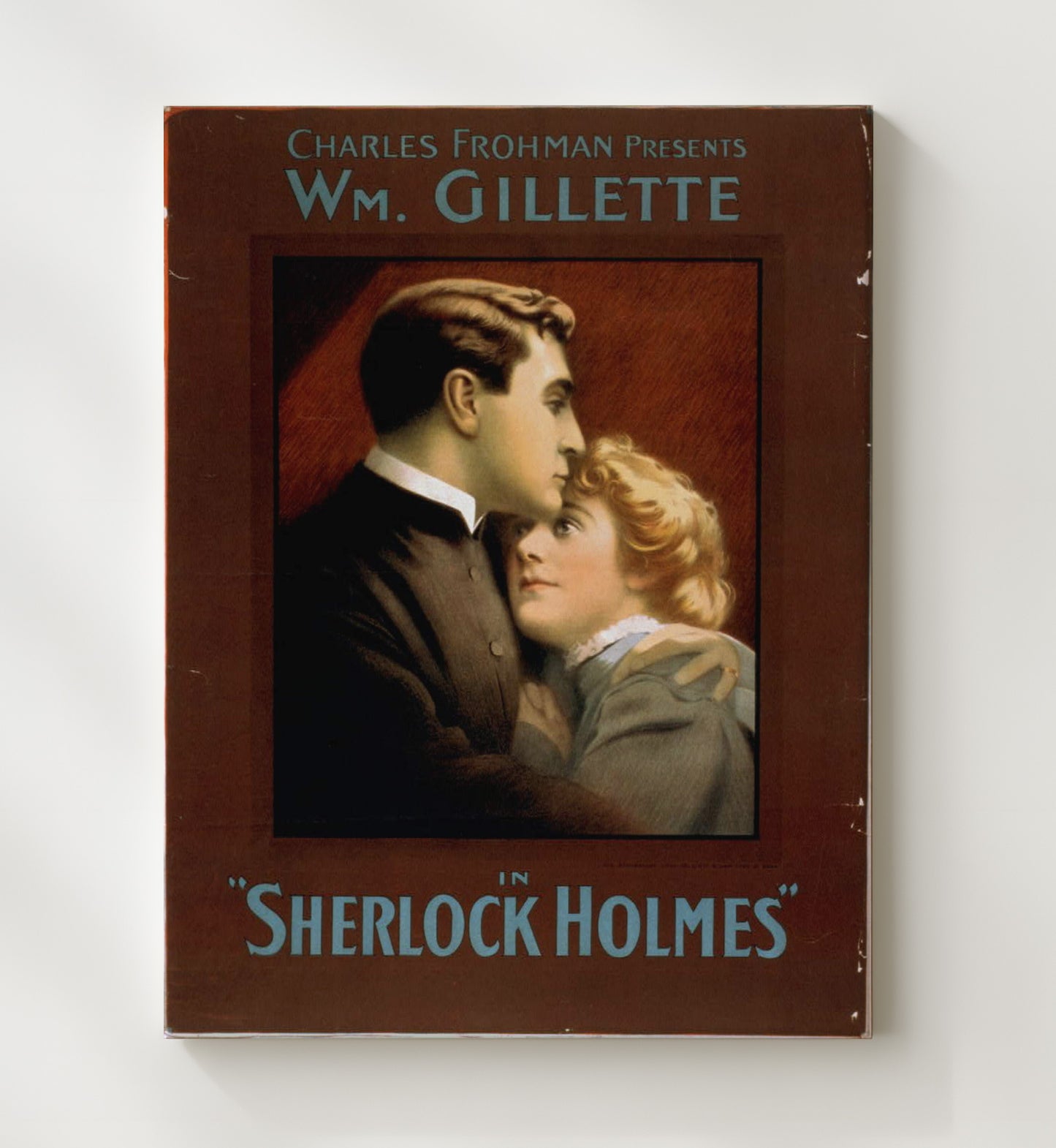 Wm Gillette Sherlock Holmes - Classic Stage Production - Theater Poster - 20x24 Canvas