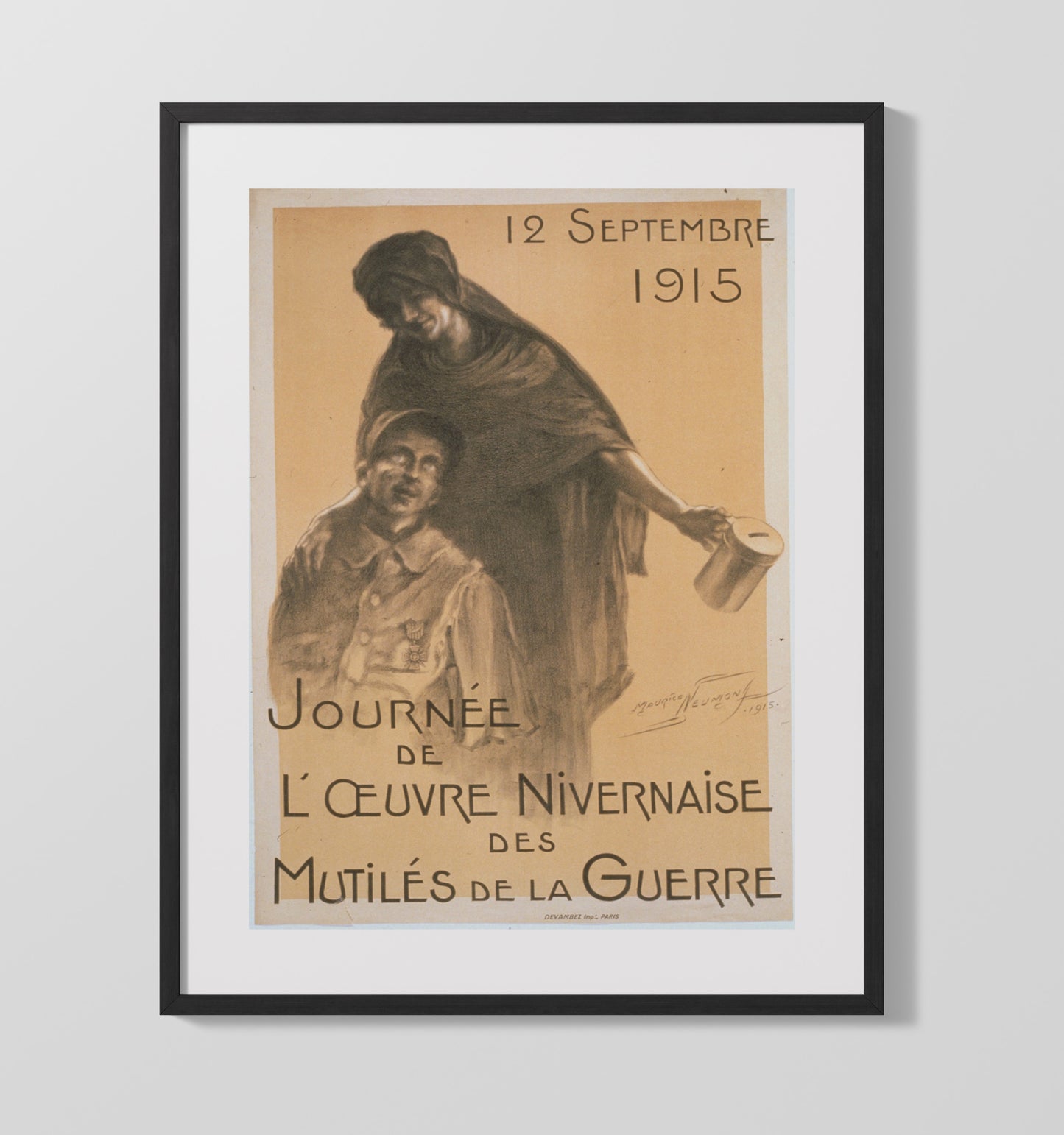 12 Sept 1915 war poster wall art 16x20 Gallery Frame