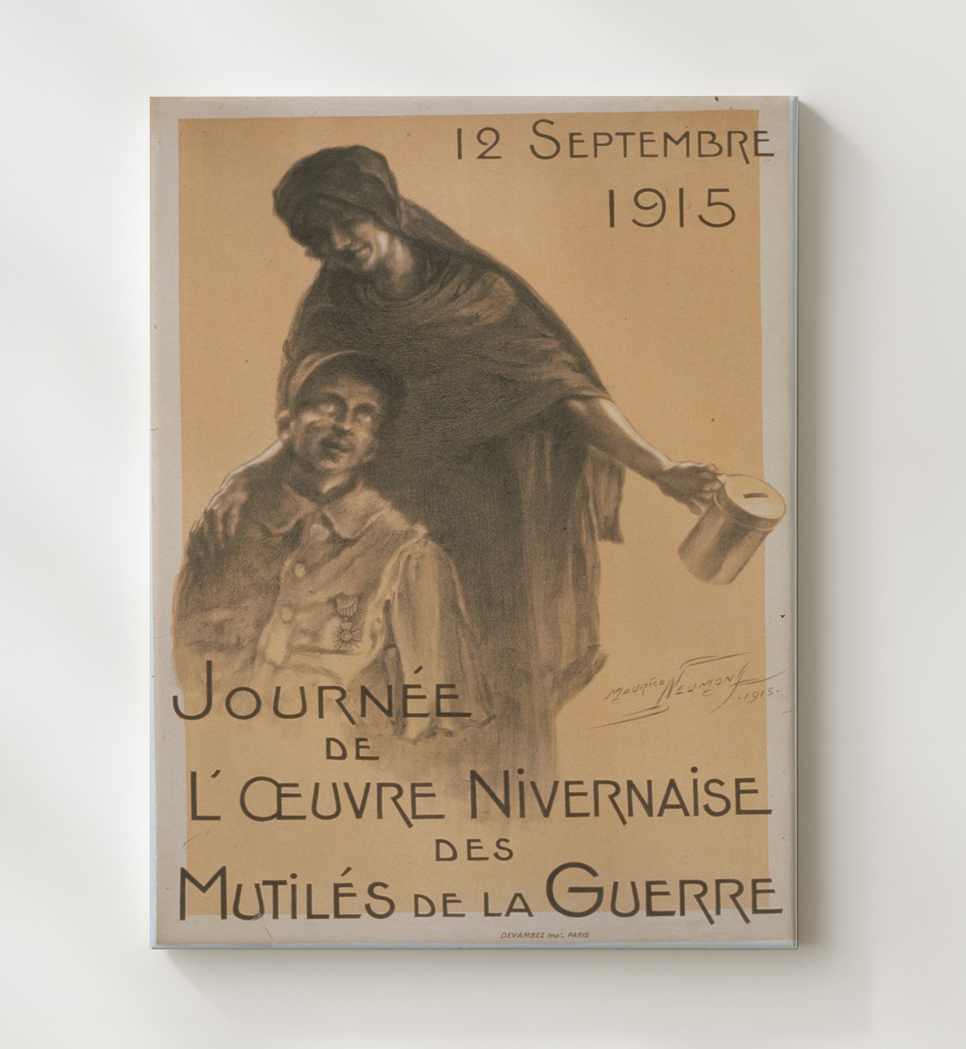 12 Sept 1915 vintage war poster canvas wall art 20x24 Canvas