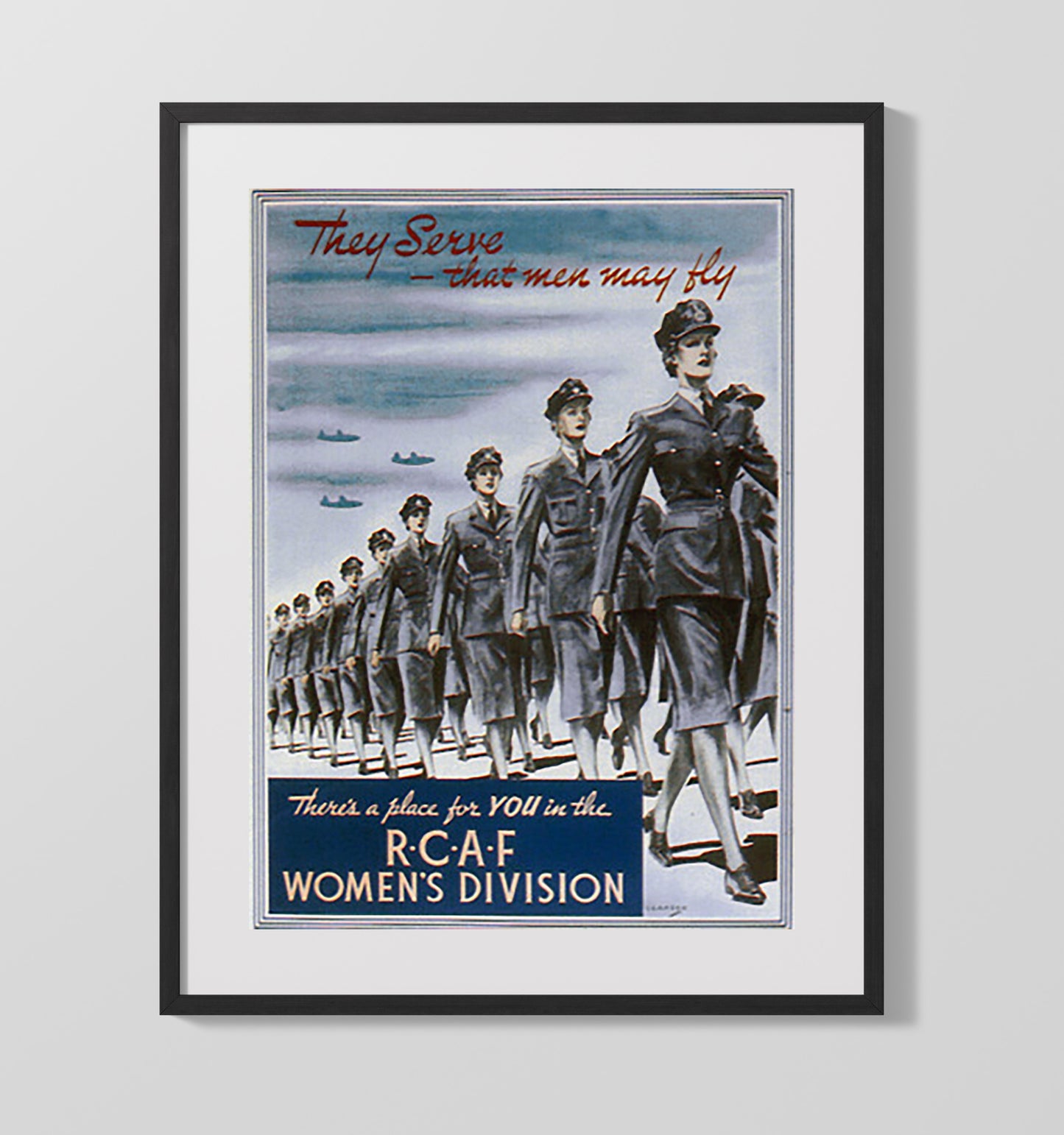 Vintage War Poster - 7th War Loan - All Together Now Vintage War Wall Art - 16x20 Gallery Frame