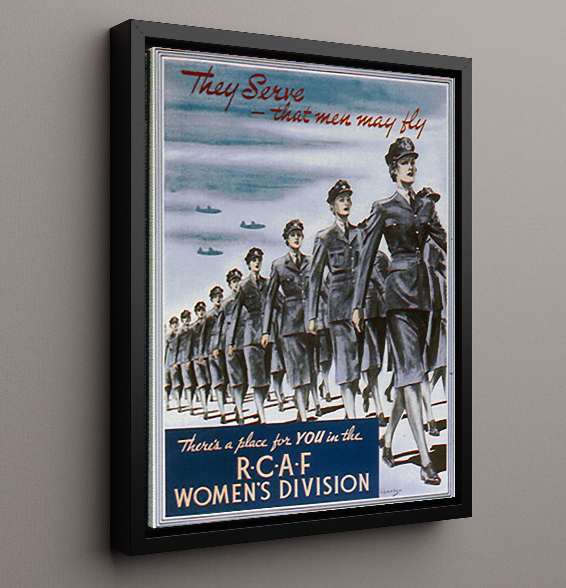 7th War Loan - All Together Now war poster wall art 16x20 Framed Canvas