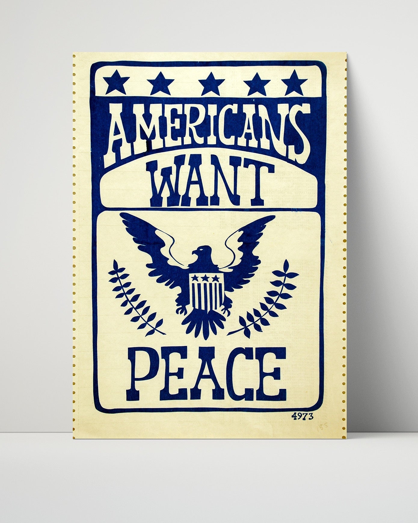 Vintage War Poster Unframed- Americans Want Peace - Eagle Speaks