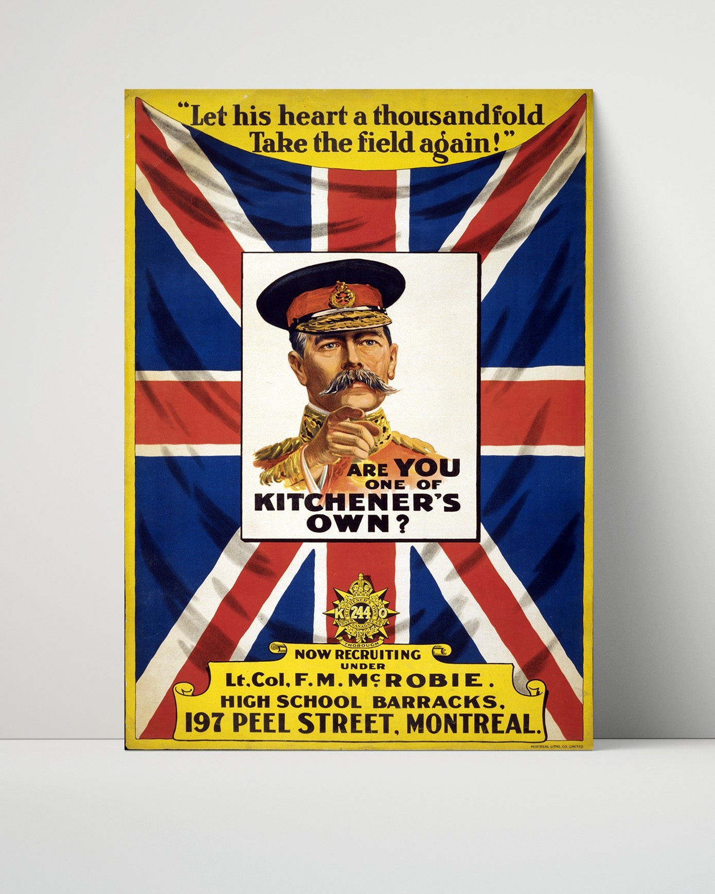 Vintage War Poster Unframed- Are You One of Kitchners Own