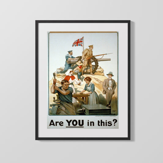 Vintage War Poster - Are You in this British Army