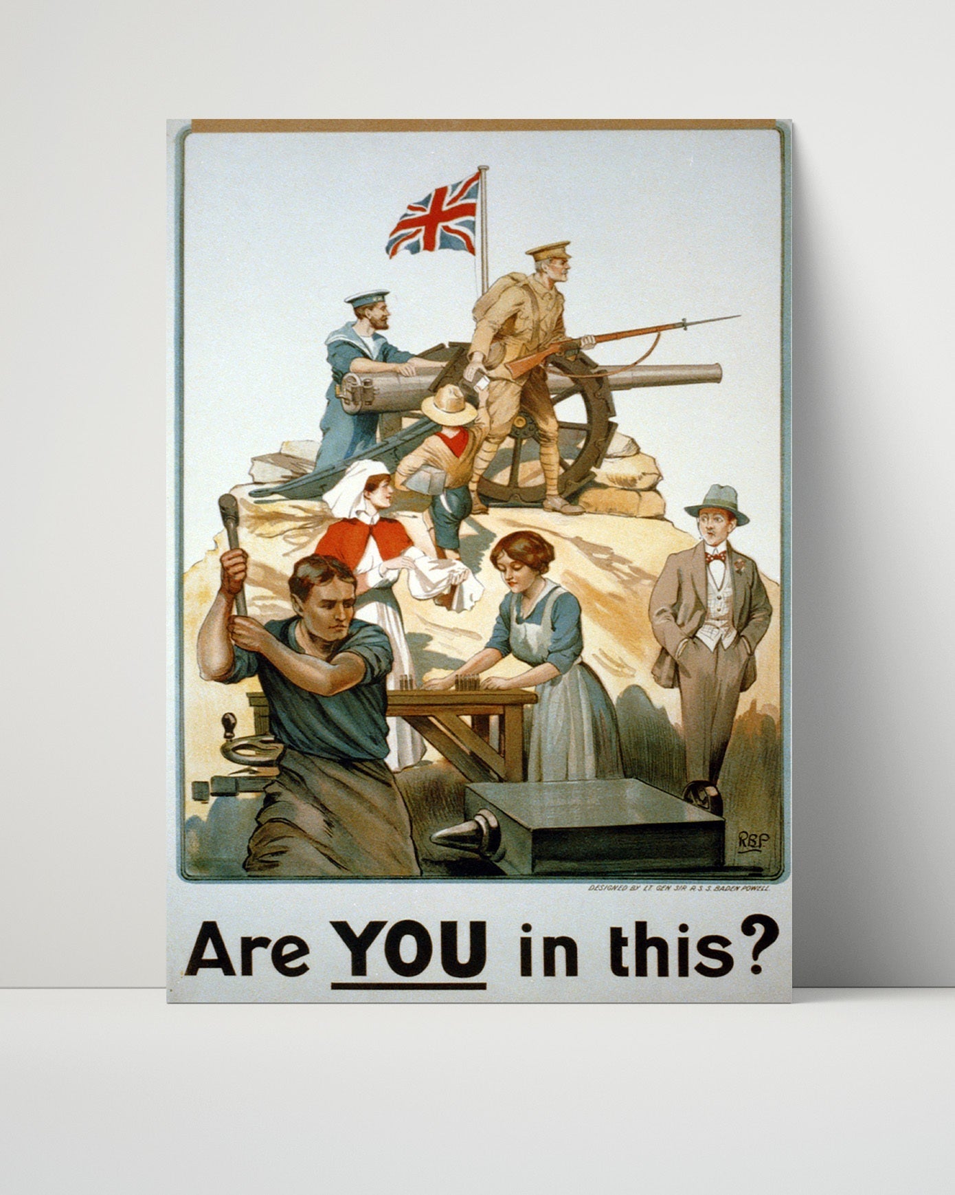 Vintage War Poster Unframed- Are You in this British Army