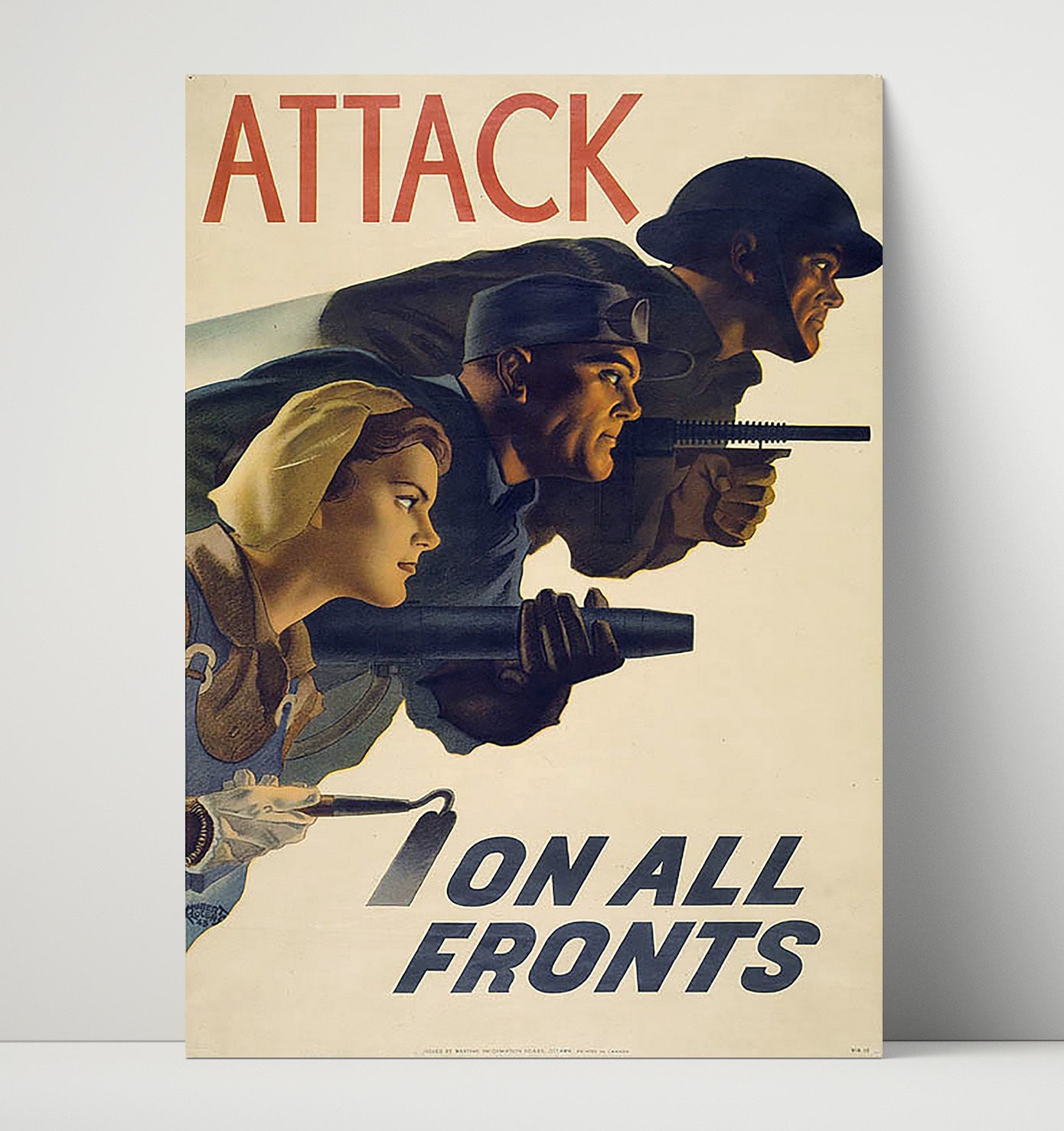 Attack on All Fronts war poster wall art 16x20 Unframed Print