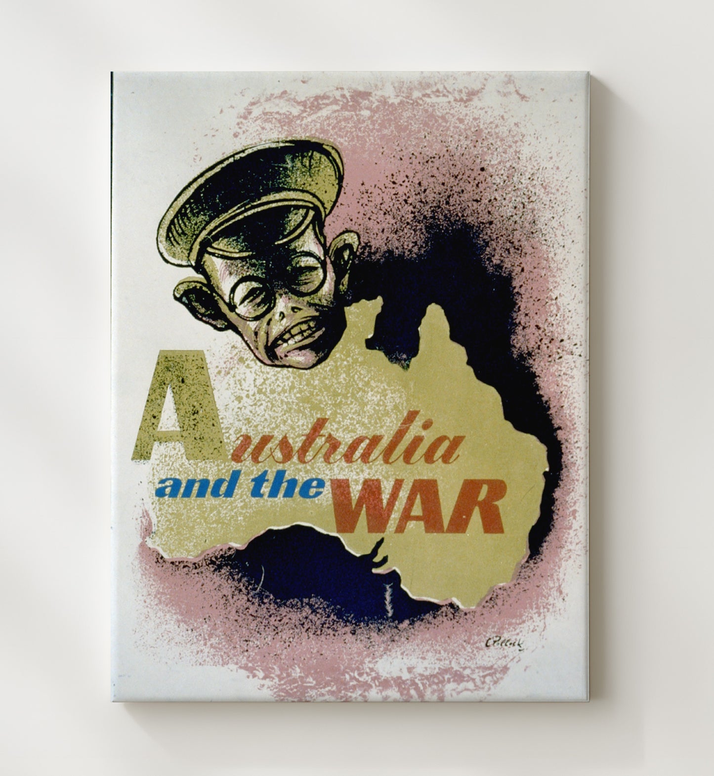 Australia and the War war poster wall art 20x24 Canvas