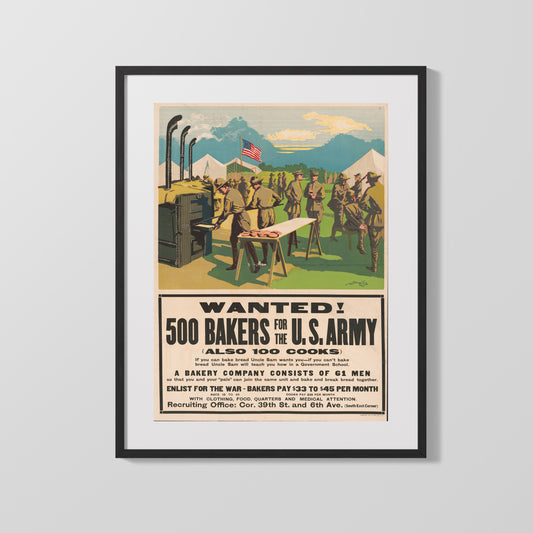 Vintage War Poster - Bakers Wanted - Rise to Victory