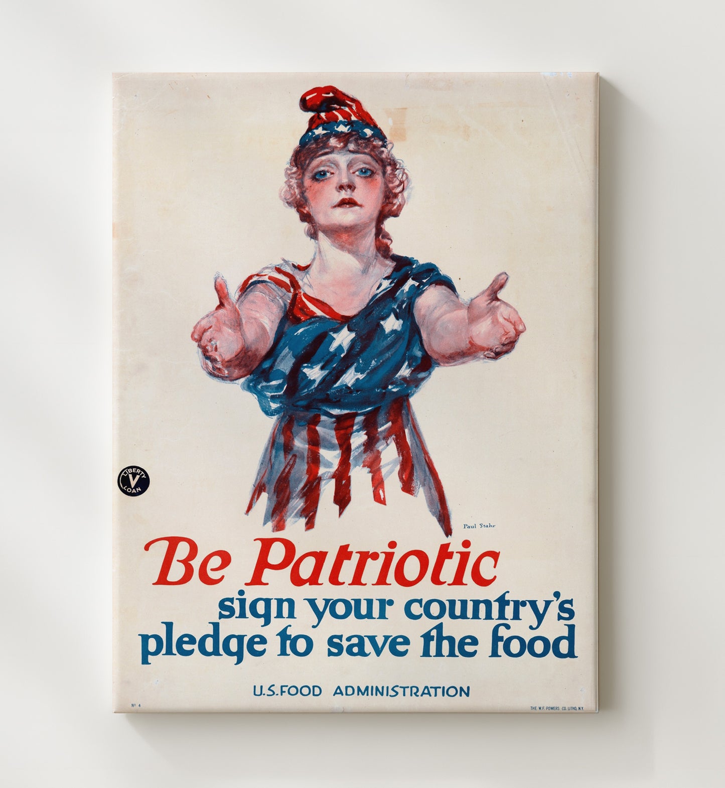 Be Patriotic Sign Your Pledge to Save Food vintage war poster canvas wall art 20x24 Canvas