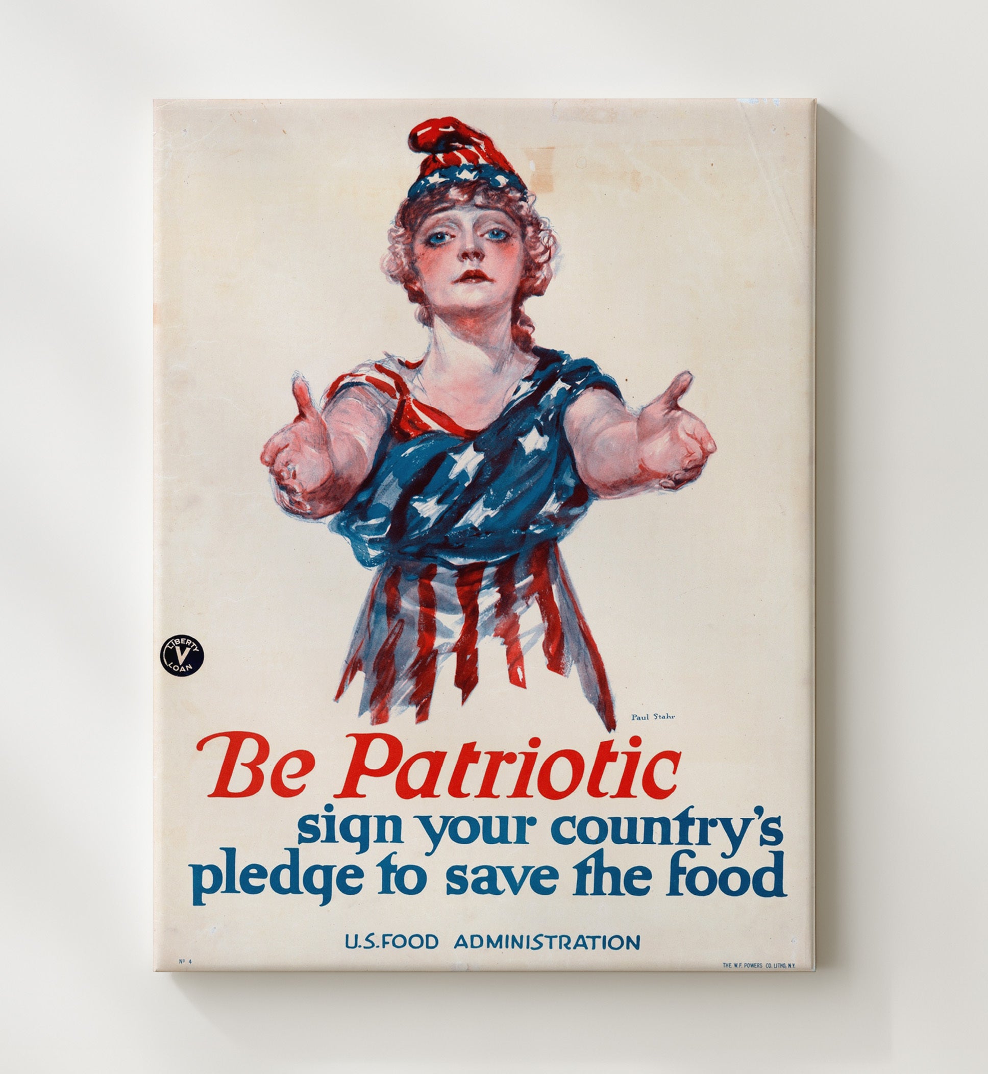 Be Patriotic Sign Your Pledge to Save Food vintage war poster canvas wall art 20x24 Canvas