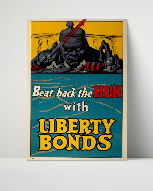 Vintage War Poster Unframed- Because Somebody Talked Gold Star