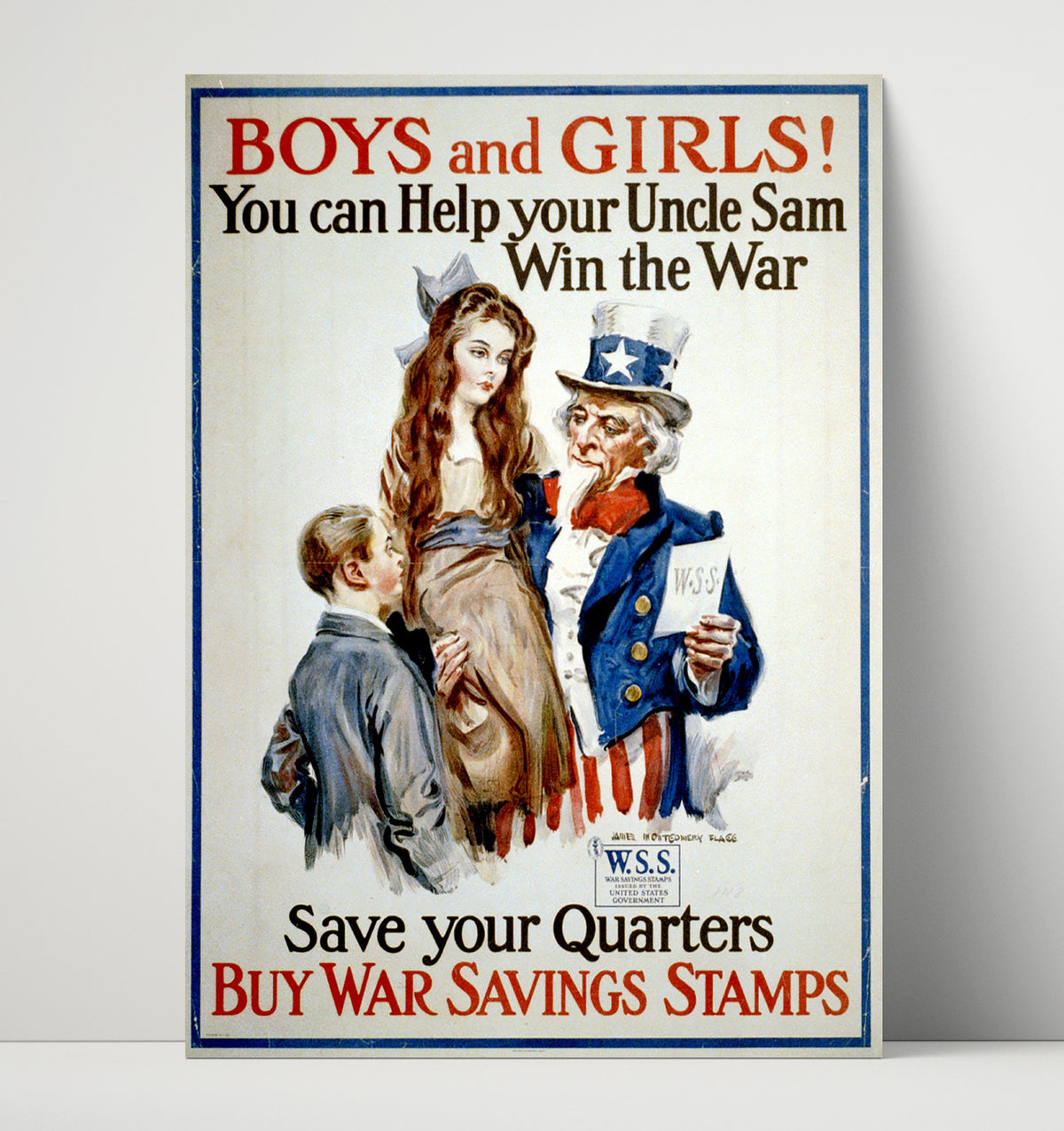 Boys and Girls Buy War Savings Stamps - Poster