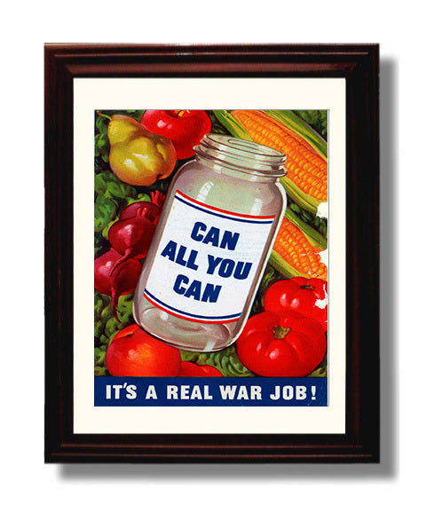 Can All You Can war poster wall art 8x10 Beveled Frame