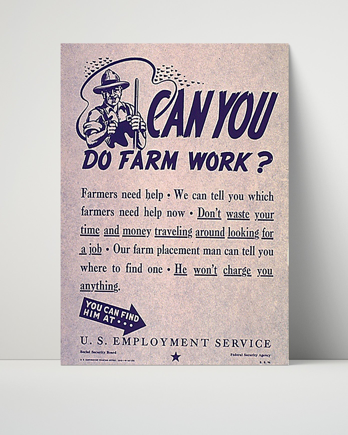 Vintage War Poster Unframed- Canadian Army - Citizen-Soldier Reserve Call